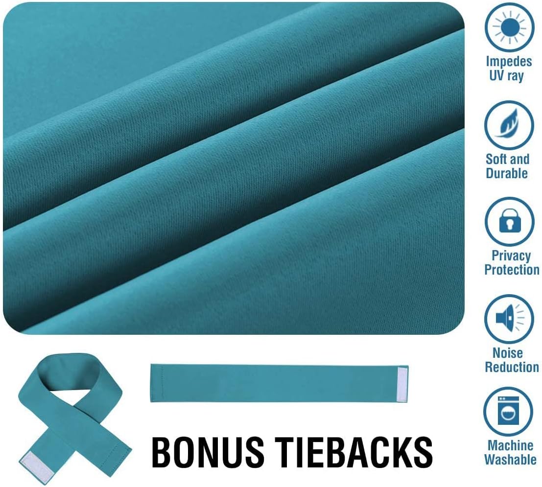 Thumbnail 4 de BellaHills Blackout Curtain Panels for Bedroom – Pencil Pleat Top, Thermal Insulated (2 Panels, W66 x D72 inches)