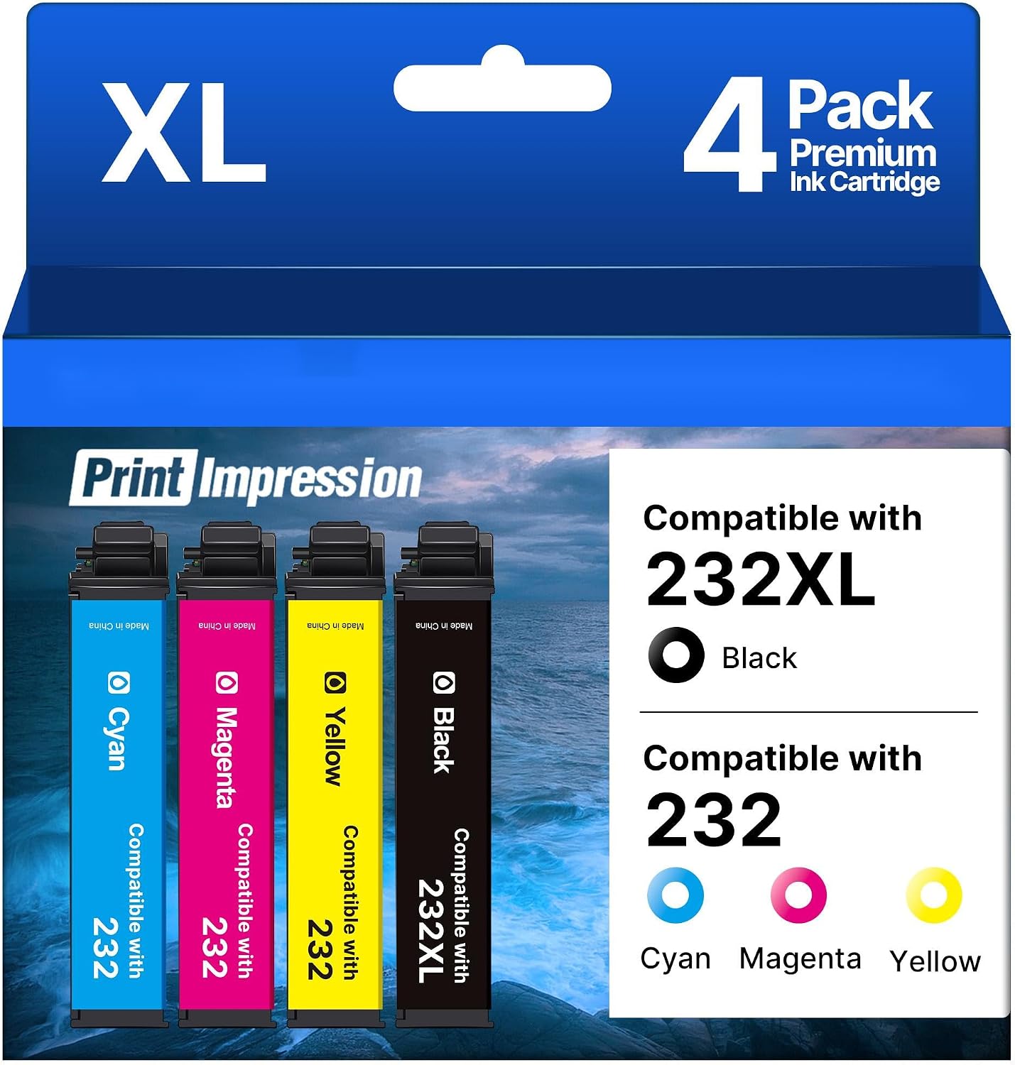 Detalle de Epson-compatible remanufactured ink cartridges, 4-pack
