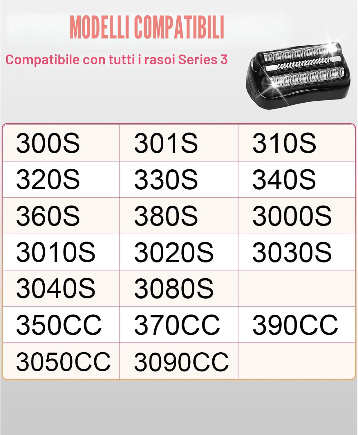Thumbnail 1 de Confezione da 2 testine di ricambio serie 3 21B compatibili con Bra S3 21b 3010s, 3040s e 5409