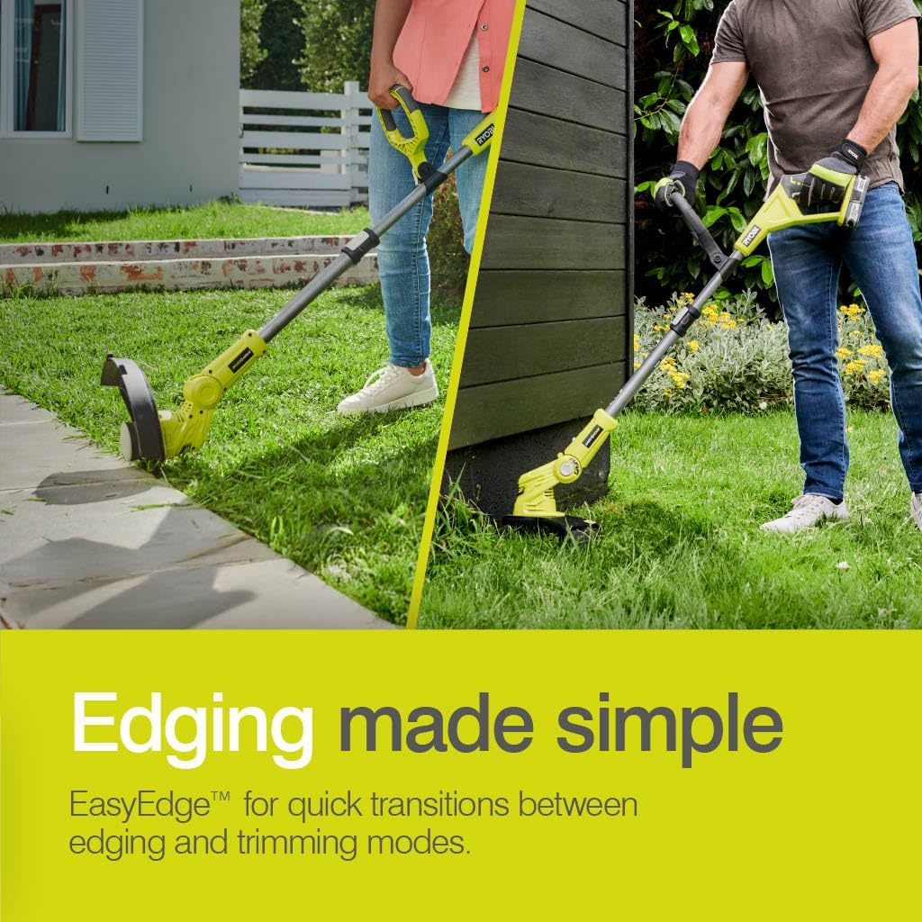 Detalle de Ryobi OLT1832 ONE+ Cordless Grass Trimmer – 25–30 cm Adjustable Width, 18 V (Zero Tool)