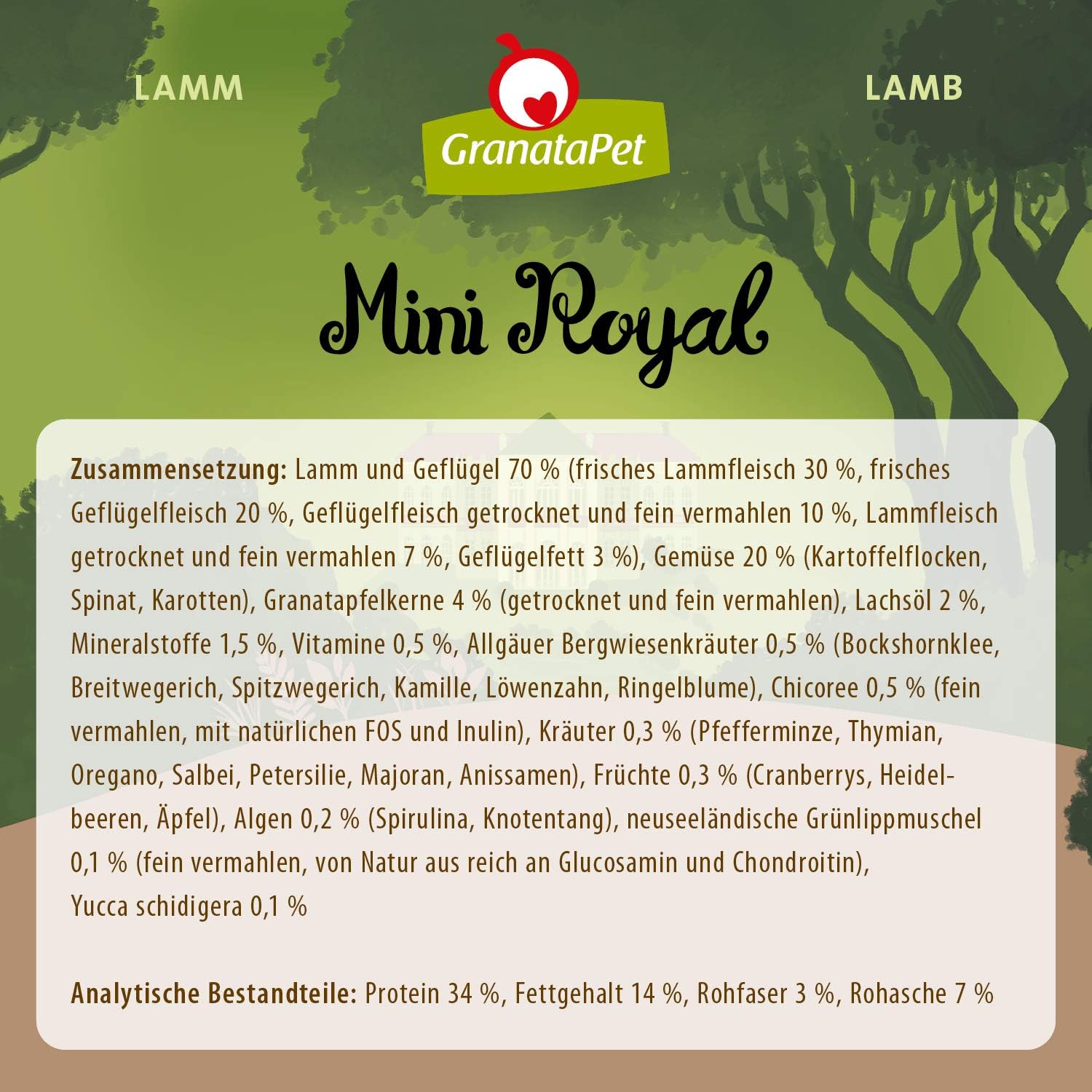 Detalle 2 de GranataPet Mini Royal Lamm – Getreidefreies Trockenfutter für kleine Hunde (1 kg)
