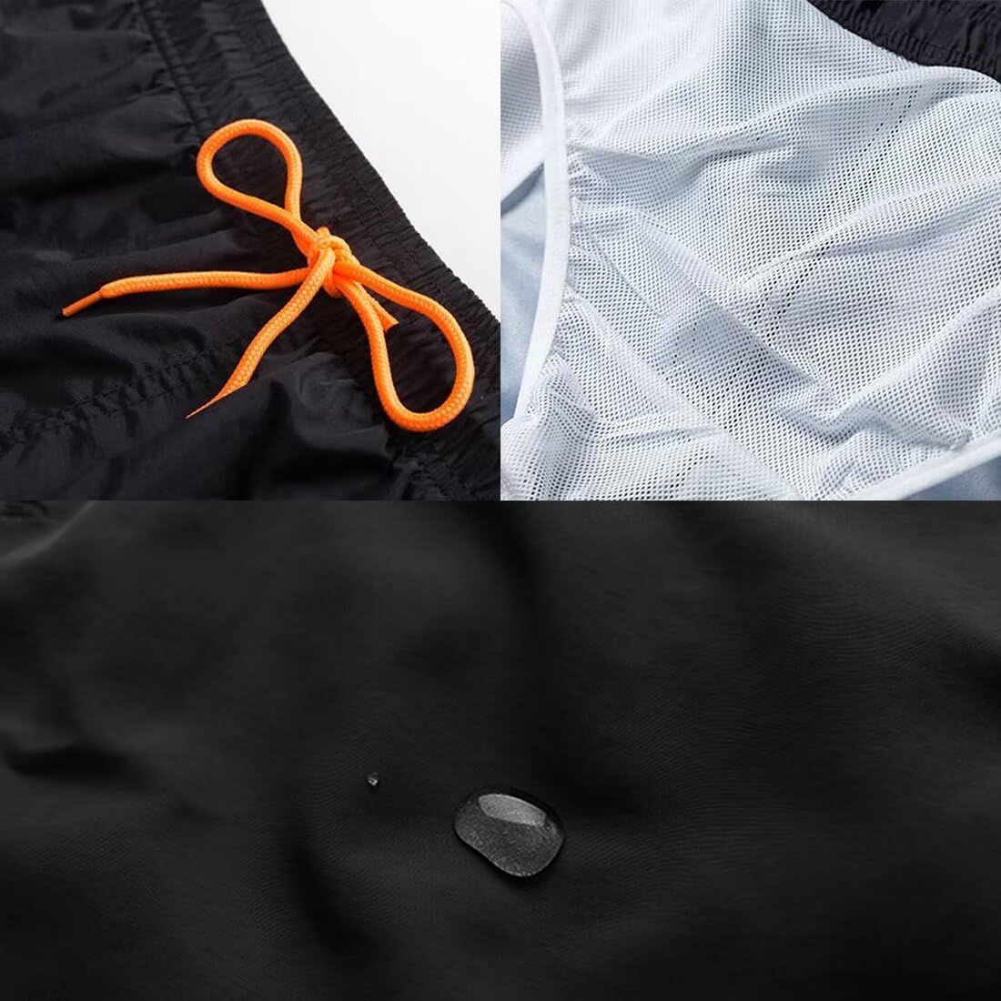 Detalle de Tansozer Men’s Waterproof Quick-Dry Swim Shorts with Mesh Lining