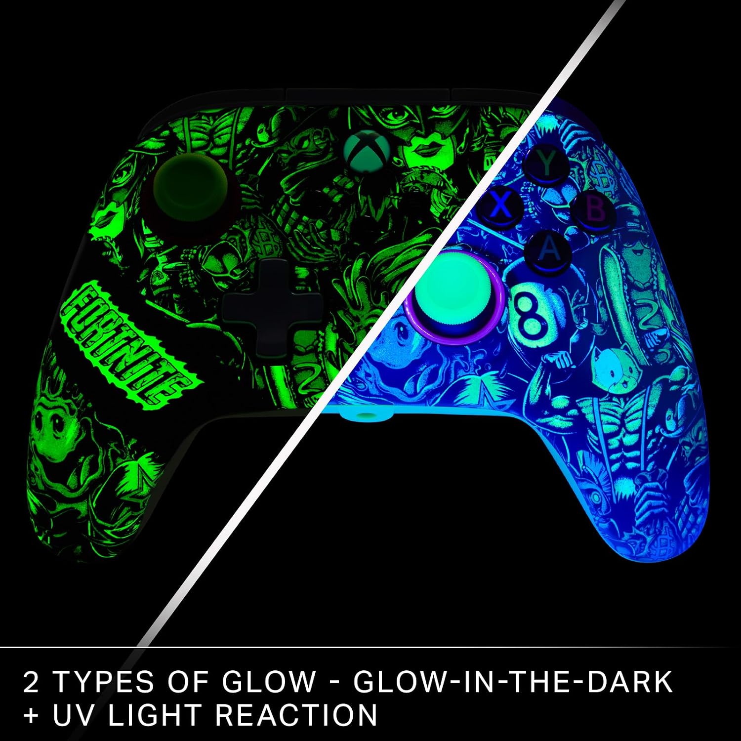 Detalle de PowerA Advantage Wired Controller Fortnite Glow for Xbox Series X|S