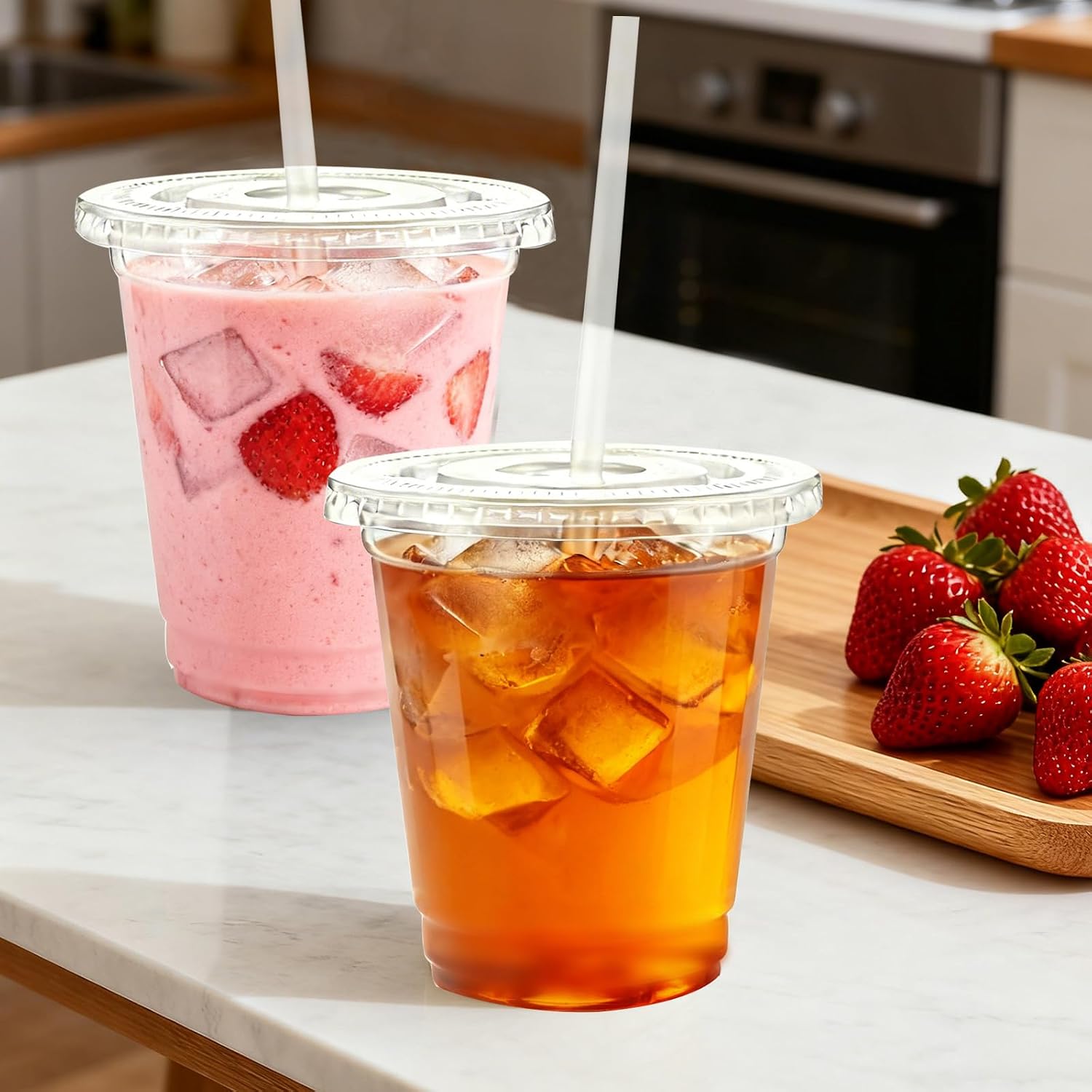Detalle de Lamosi Disposable Plastic Cups, 12 oz