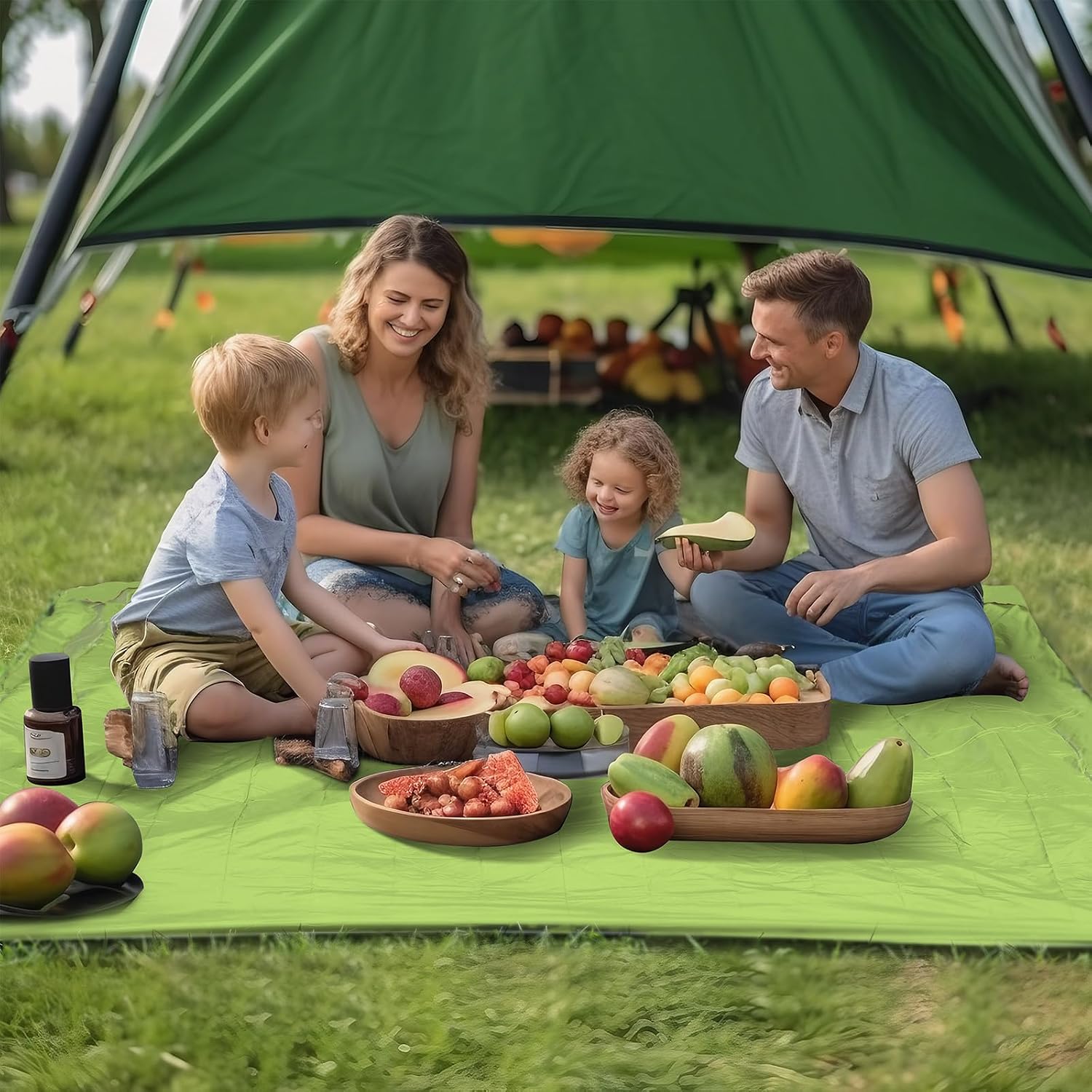 Detalle de Siegvoll Coperta da Spiaggia Portatile 210 x 200 cm – Tappetino da Picnic leggero e resistente