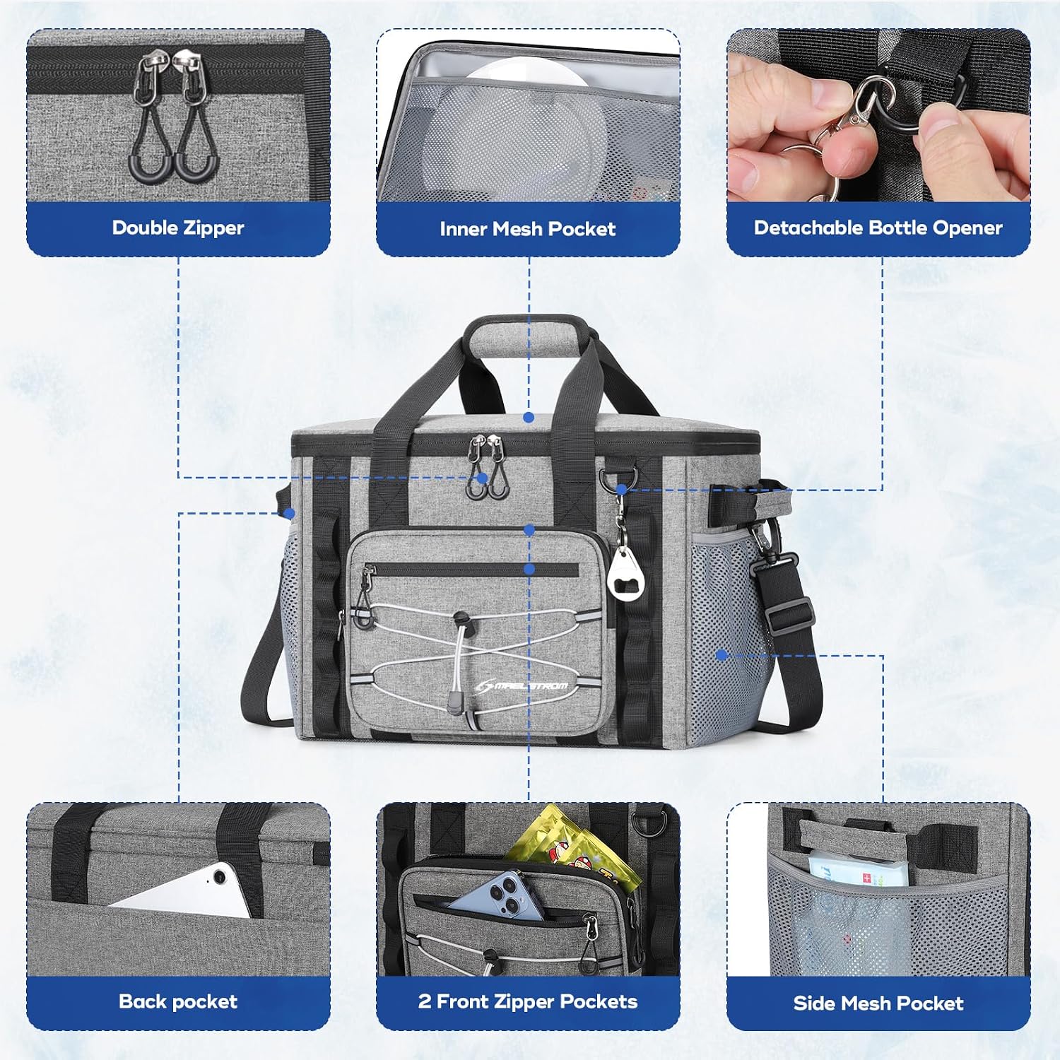 Detalle 2 de Maelstrom 30/40 Can Soft Cooler Bag, 22-Liter Collapsible Insulated Cooler