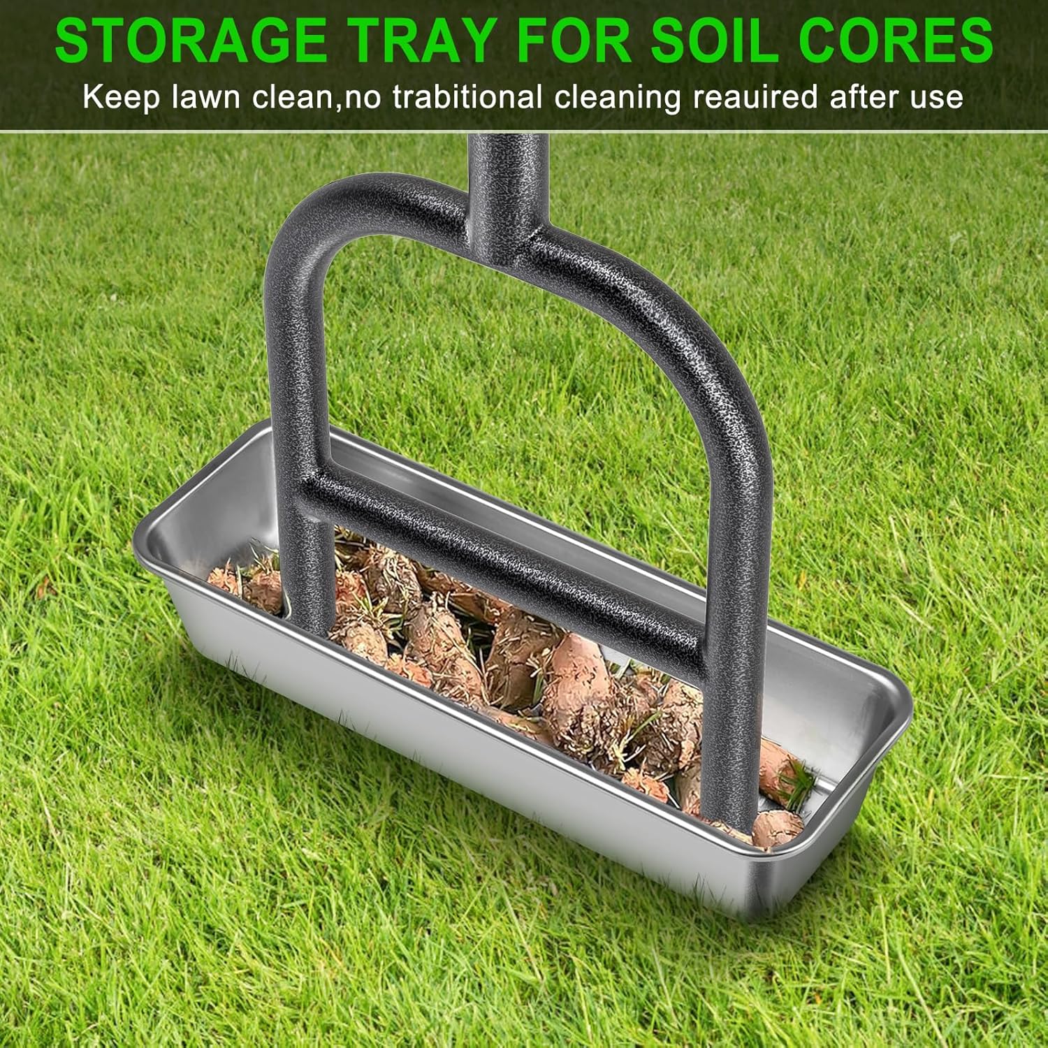 Thumbnail 4 de Dolibest Lawn Core Aerator with Hollow Tines and 4-Prong Triangle Handle