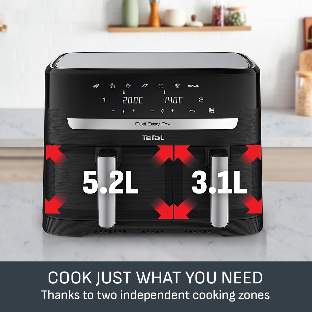 Detalle de Tefal Easy Fry Dual Zone EY901840 8.3L air fryer