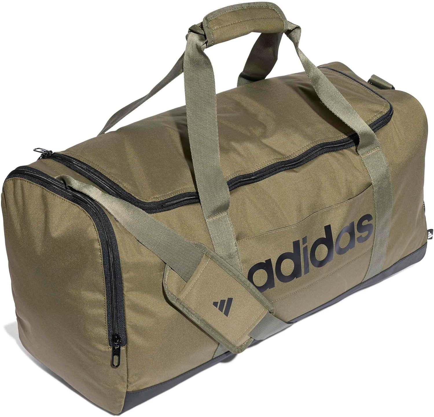 Thumbnail 2 de adidas Essentials Linear Duffel Bag unisex M (Olive strata/Black) con compartimento para calzado