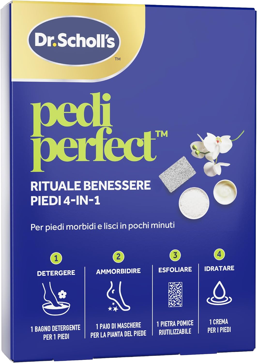 Detalle de Dr. Scholl's Pedi Perfect Kit Pedicure Completo – Cura Piedi a Casa 4-in-1