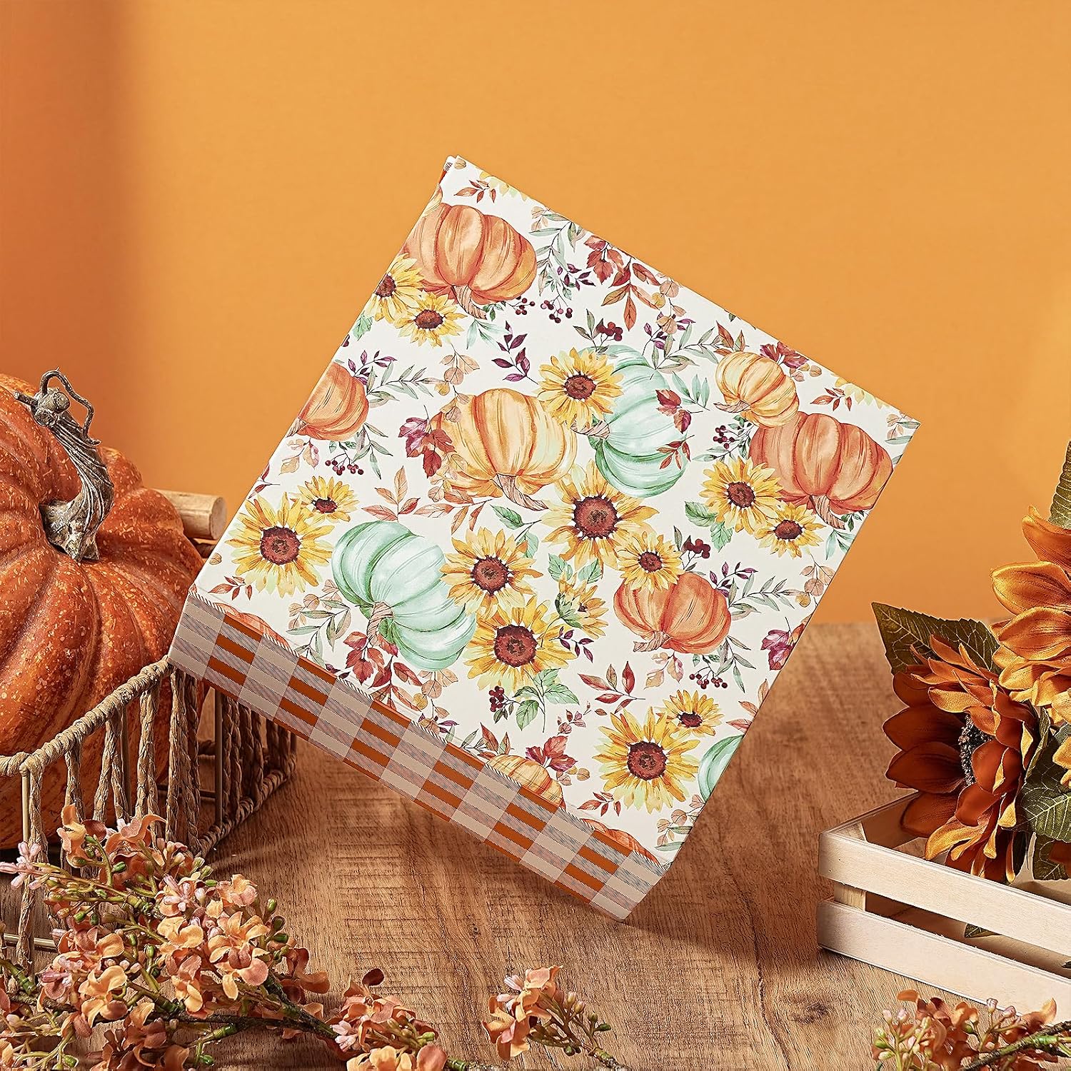 Detalle de RUSPEPA Fall Gift Box, 8 x 8 x 4 Inches