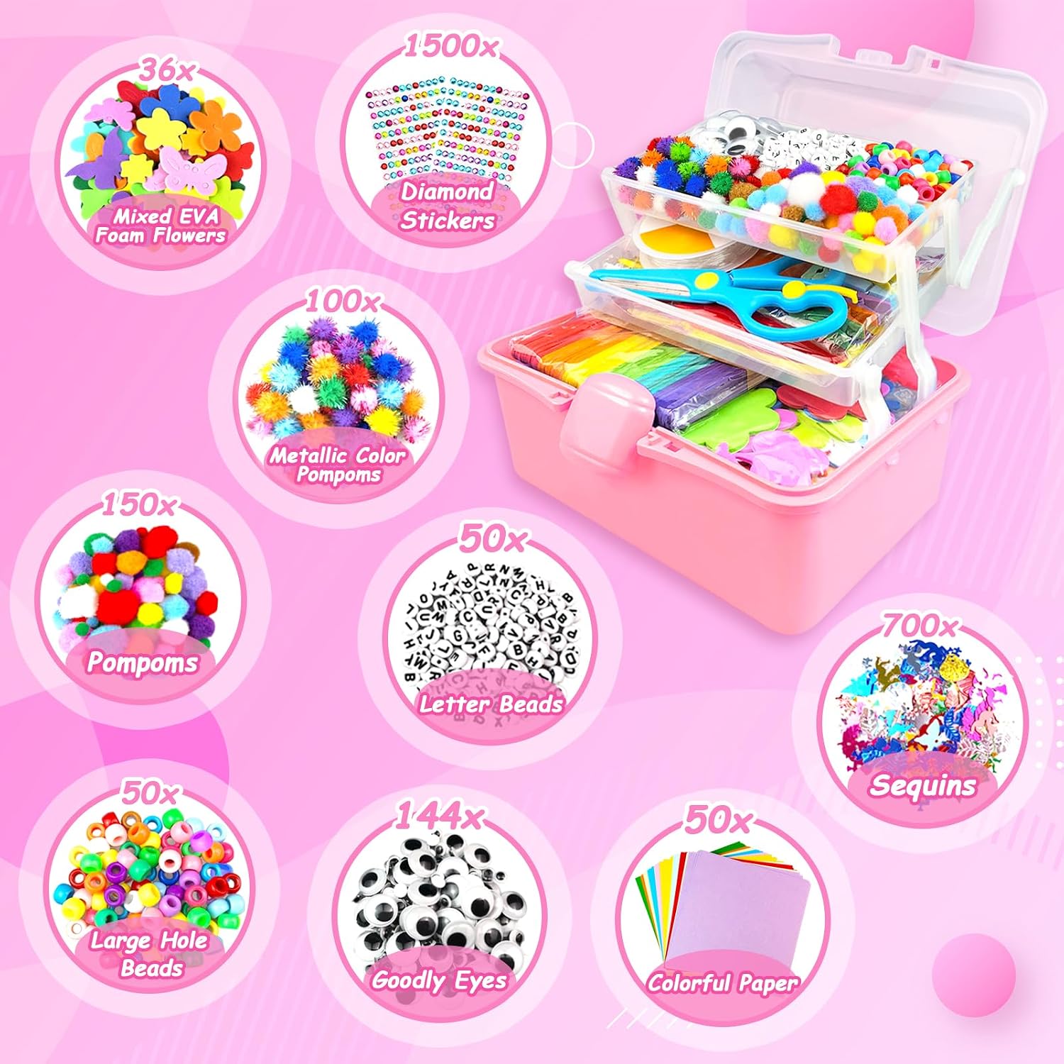 Thumbnail 2 de 3000 Arts and Crafts Supplies Kit