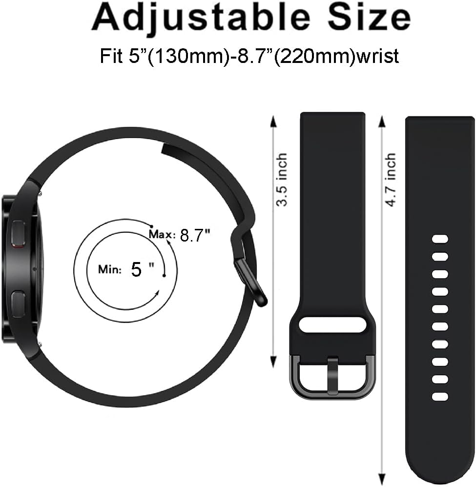 Thumbnail 3 de 22mm Silicone Watch Strap for Garmin Venu 4 & Vivoactive 4 (sport replacement band)