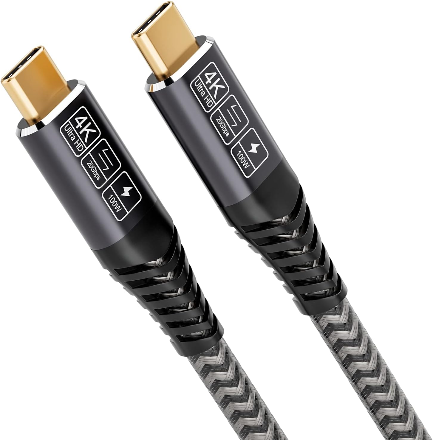 Detalle de CAKOBLE USB‑C auf USB‑C Kabel (2 m) – USB 3.2 Gen 2 mit 20 Gbps, 100 W Laden und 4K@60 Hz