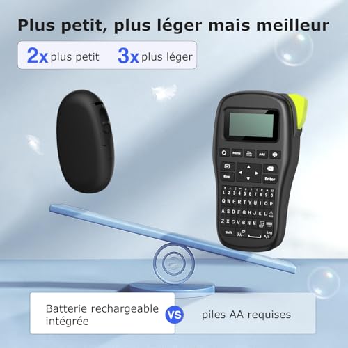 Detalle 2 de SUPVAN E10 Étiqueteuse Bluetooth avec Ruban, Noir