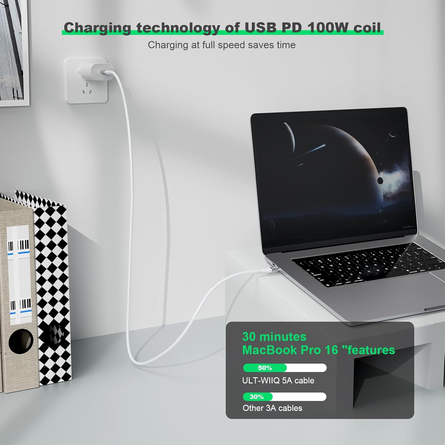 Thumbnail 6 de CAKOBLE USB‑C auf USB‑C Kabel (3.2, bis zu 20 Gbps, 100 W) – 1,5 m