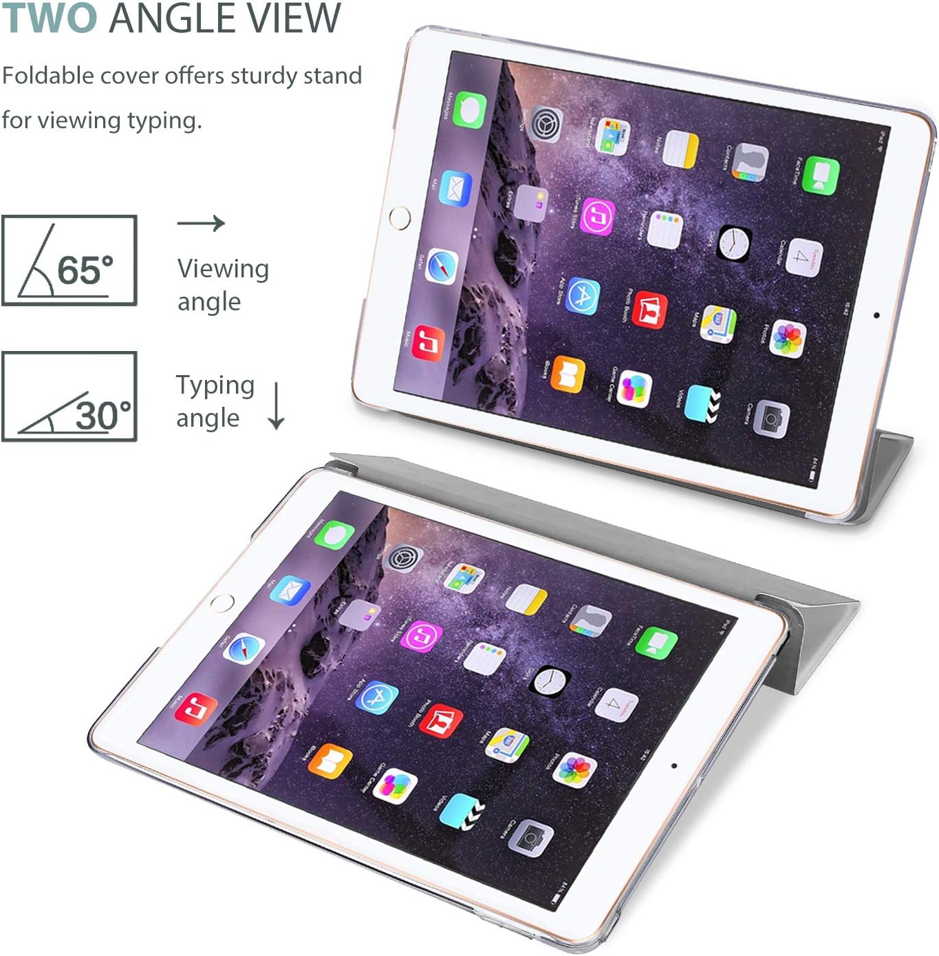 Thumbnail 4 de ProCase Hülle für iPad Air 2 (2014) – Leichte Schutzhülle mit translucenter Rückseite und Sleep/Wake-Funktion