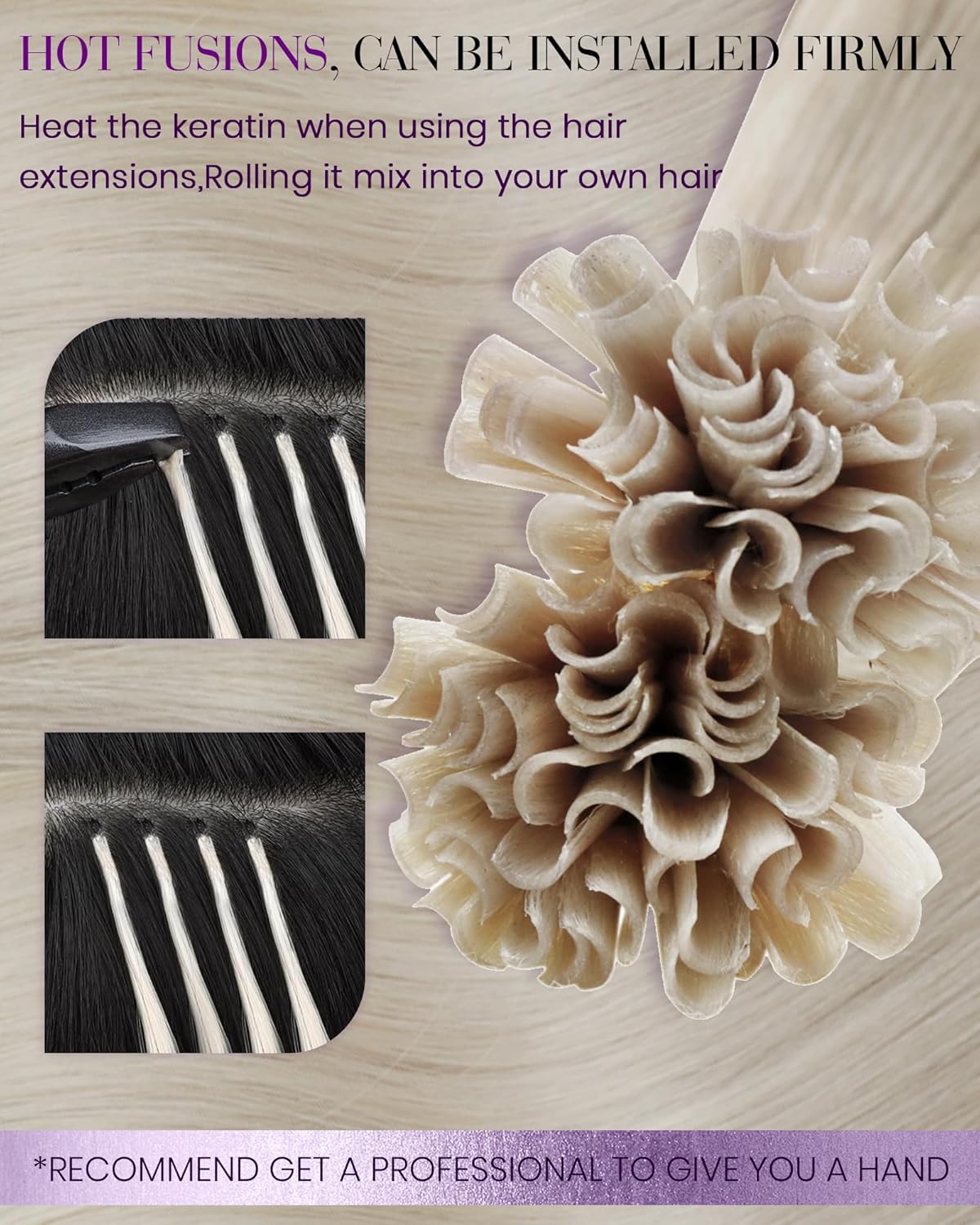 Thumbnail 2 de LaaVoo Extension Cheratina Capelli 35cm 50g