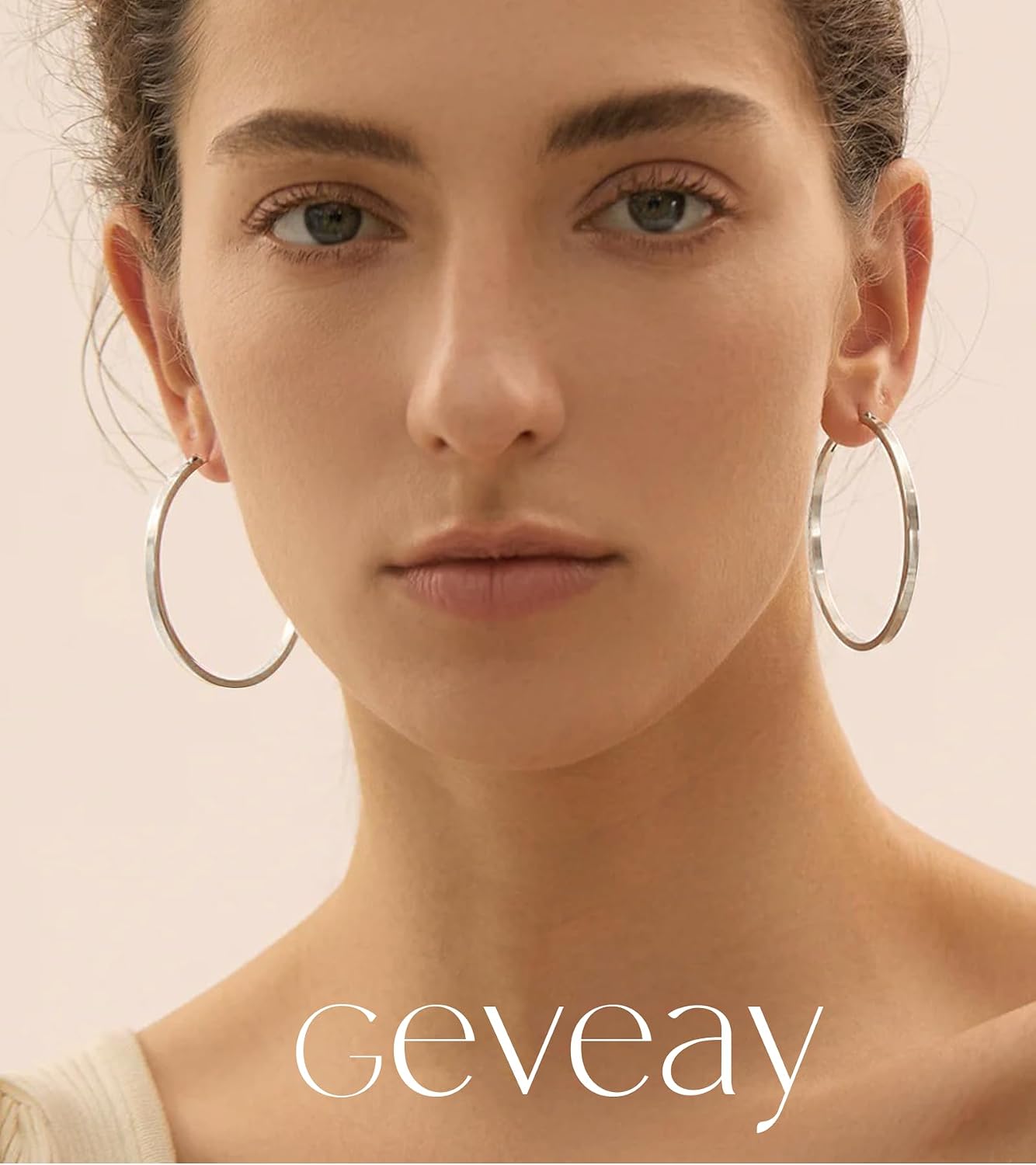 Detalle 2 de Geveay Hoop Earrings, 925 Sterling Silver