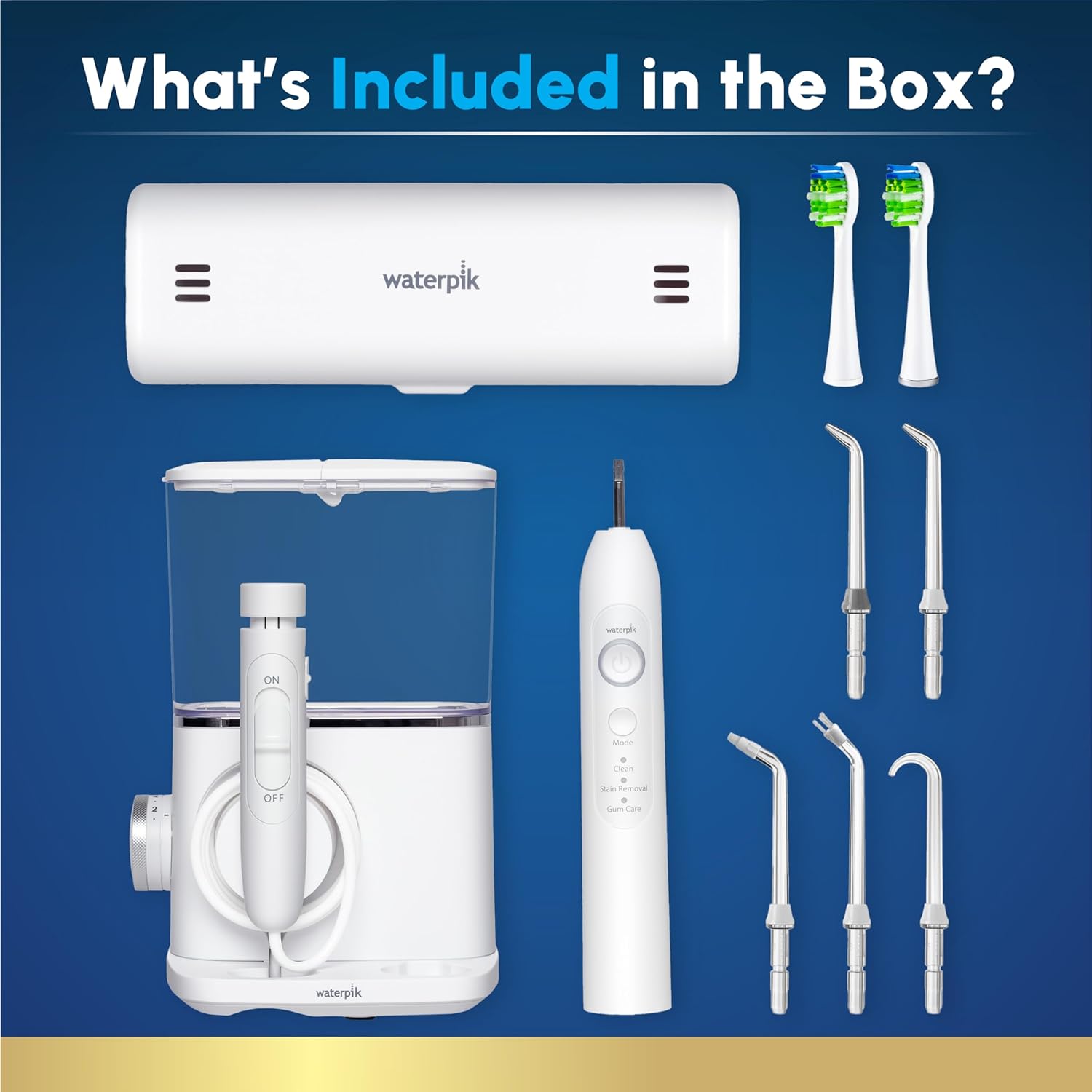 Detalle 2 de Waterpik Sensonic Complete Care CC-04: Water Flosser + Rechargeable Toothbrush Combo