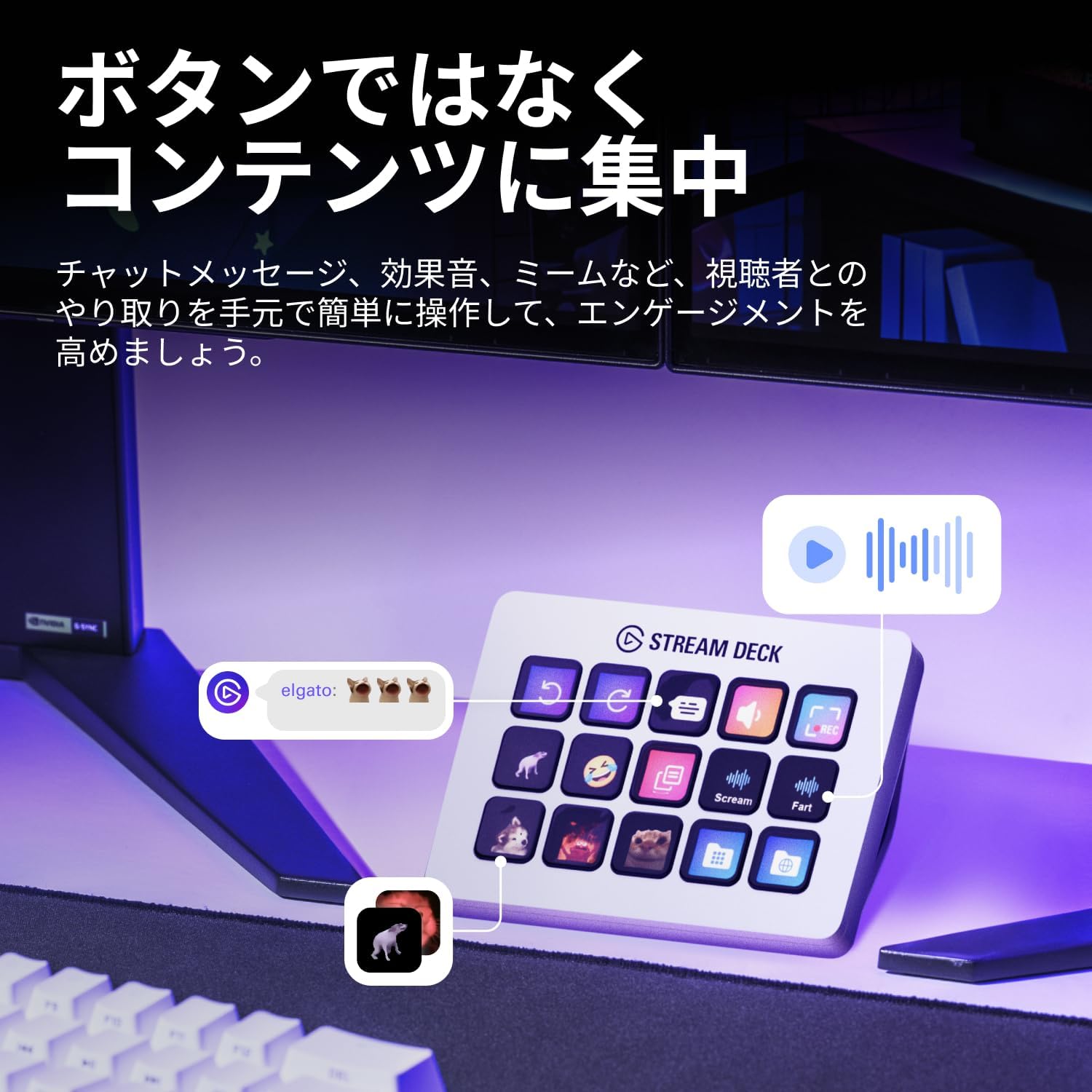 Thumbnail 6 de Elgato Stream Deck MK.2 ホワイト 15キー LCD搭載 配信・制作向けコントローラー