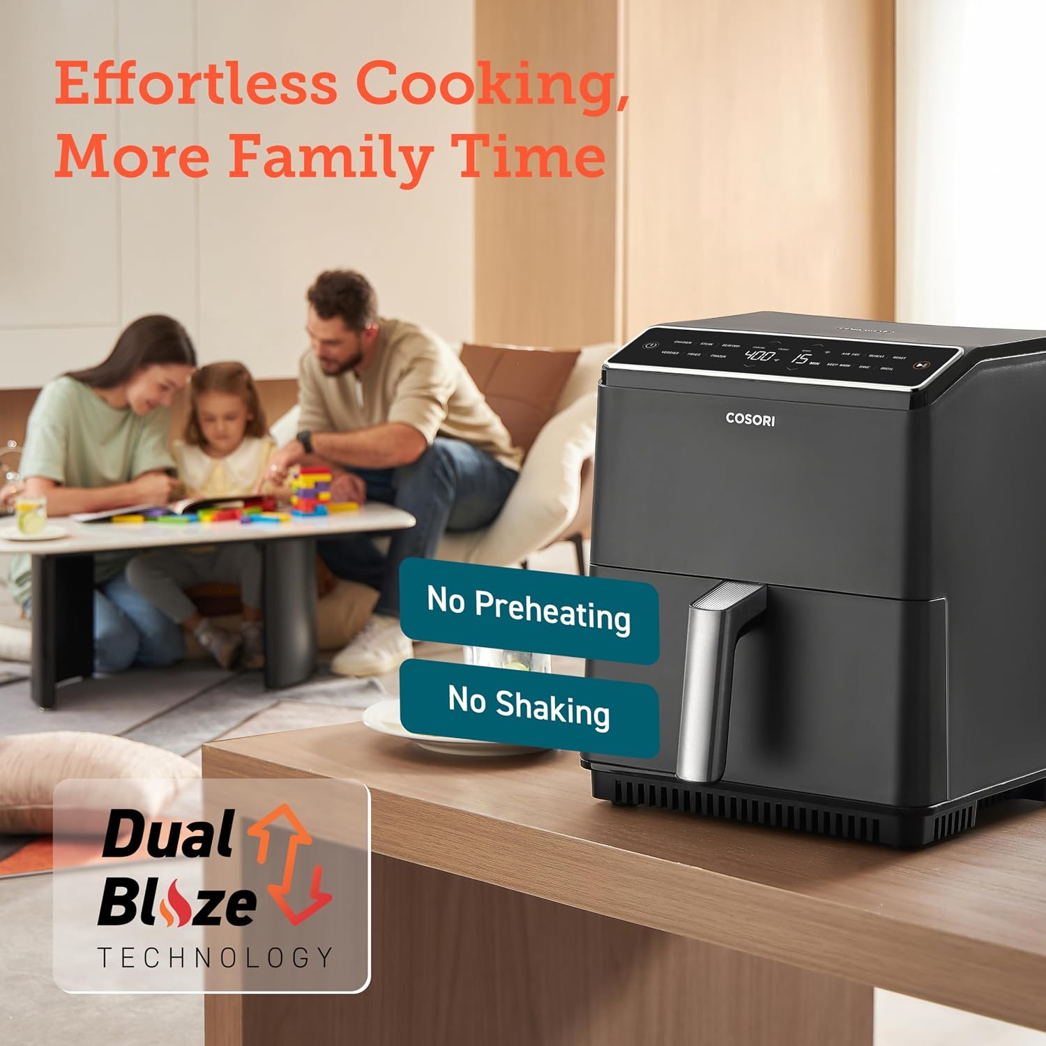 Detalle de Cosori CAF-P583S-KUS Dual Blaze Smart Air Fryer, 6.8 Qt, 12 Functions