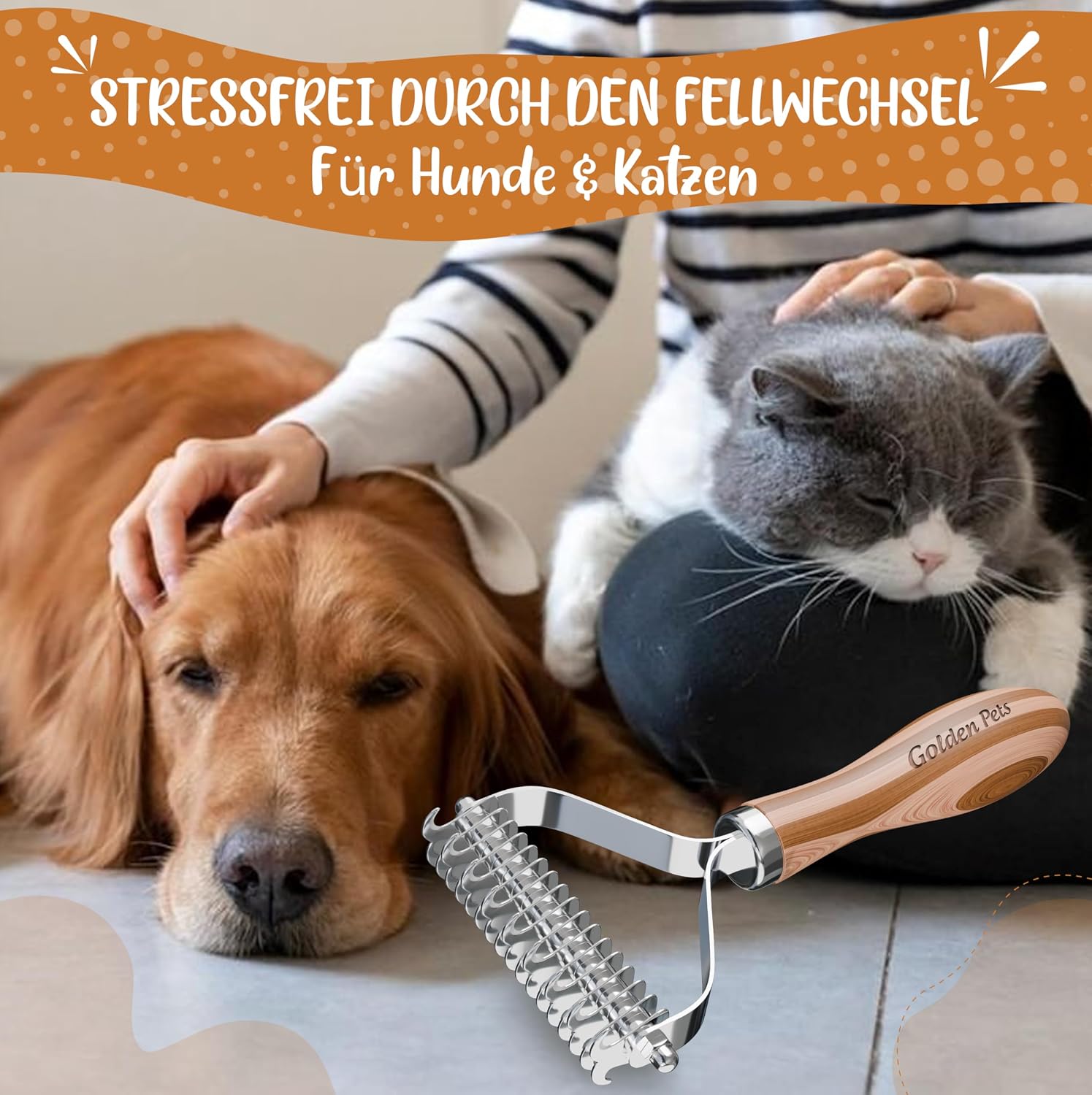 Thumbnail 6 de TESTURTEIL SEHR GUT Unterwollbürste & Unterfellbürste für langhaarige Katzen und Hunde