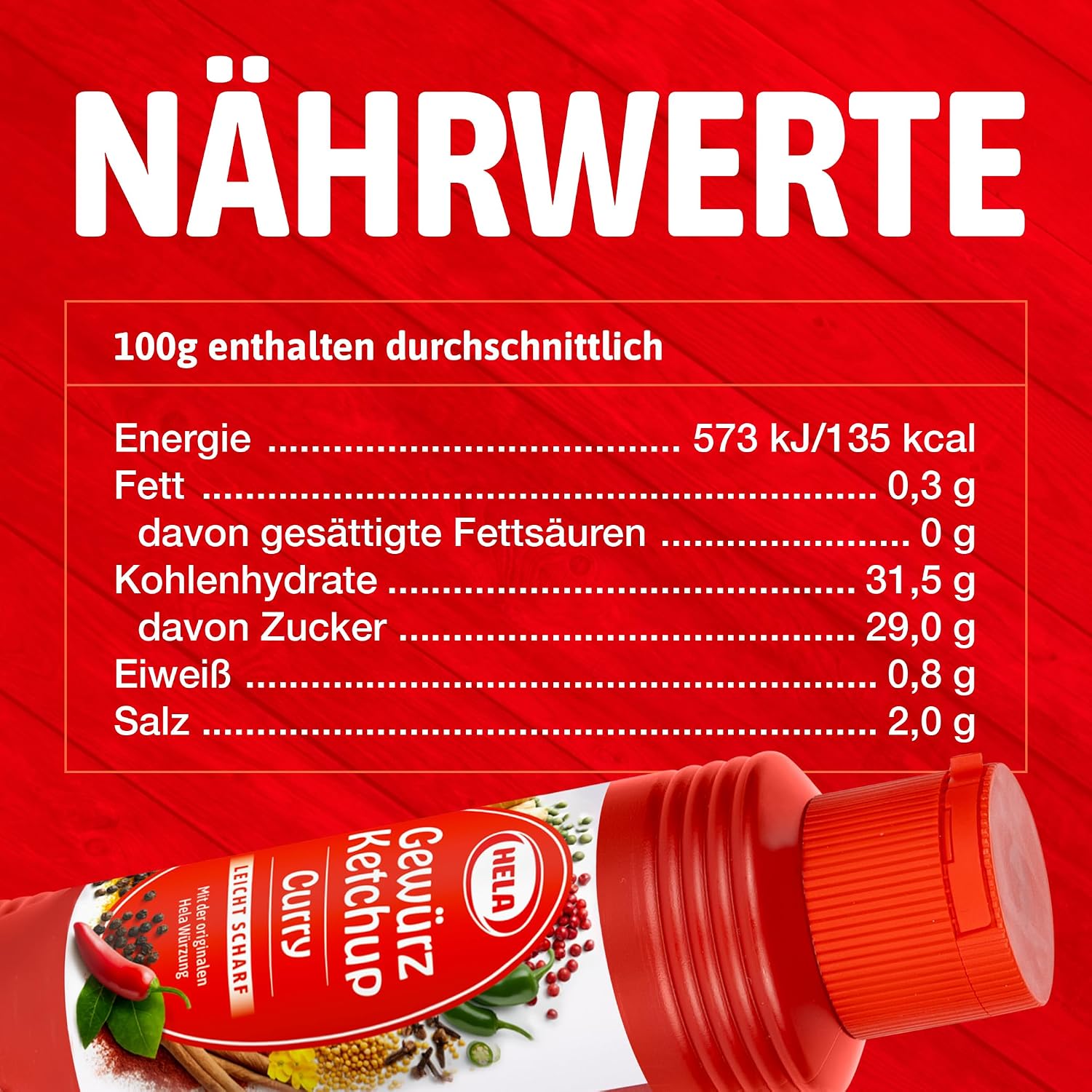 Detalle de Hela Gewürz Ketchup Curry scharf (300 ml) – würziger Curryketchup mit angenehmer Schärfe