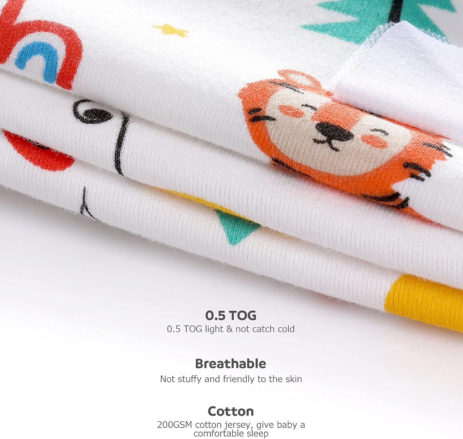 Thumbnail 5 de Lictin Baby Sleeping Bag 0.5 TOG SleepSack - 100% Cotton, Sleeveless Swaddle, 18-36 Months