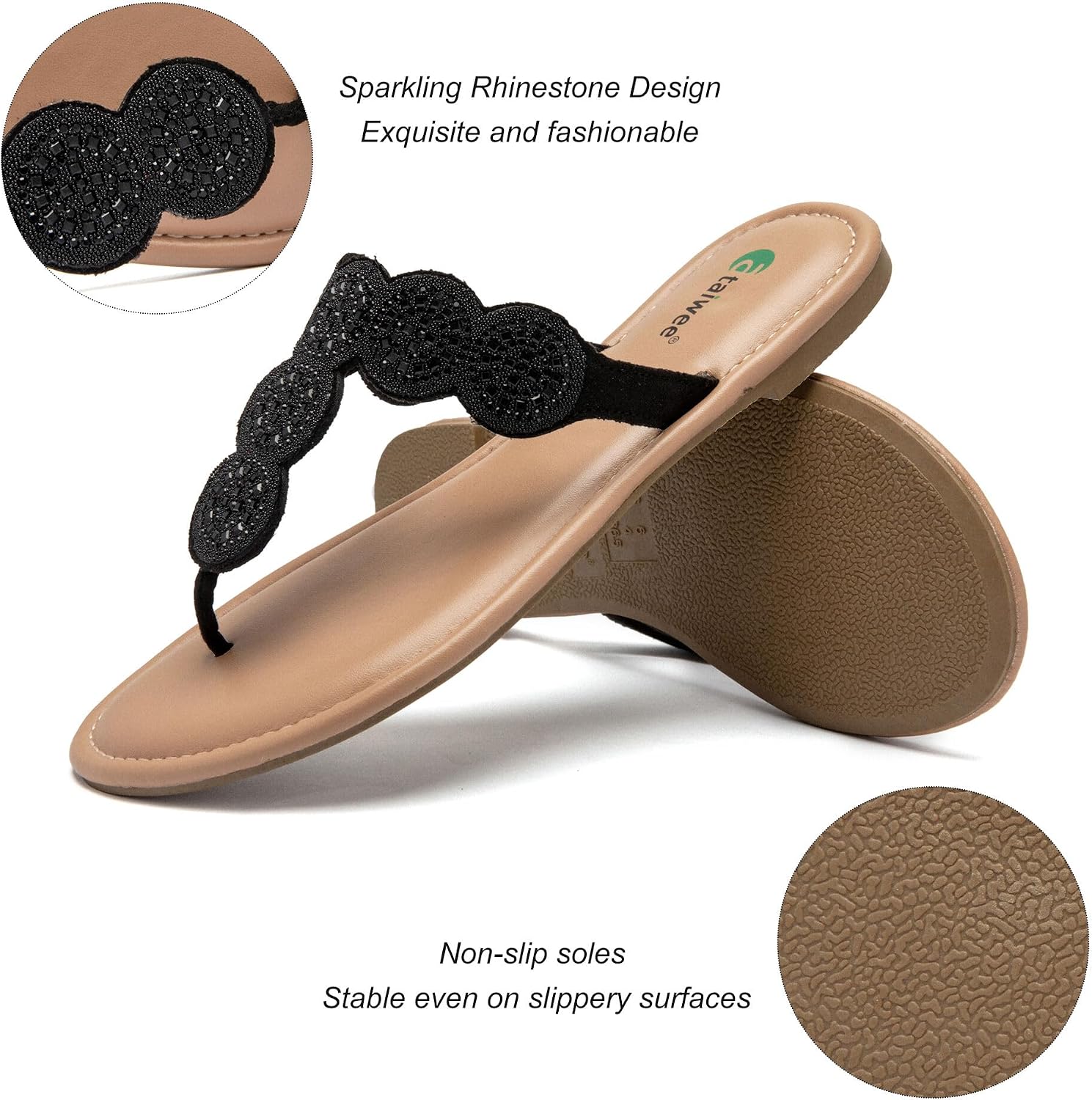 Detalle de Ataiwee Damen Slide Sandalen – Bequeme Plateau-Sandalen für Sommeroutfits