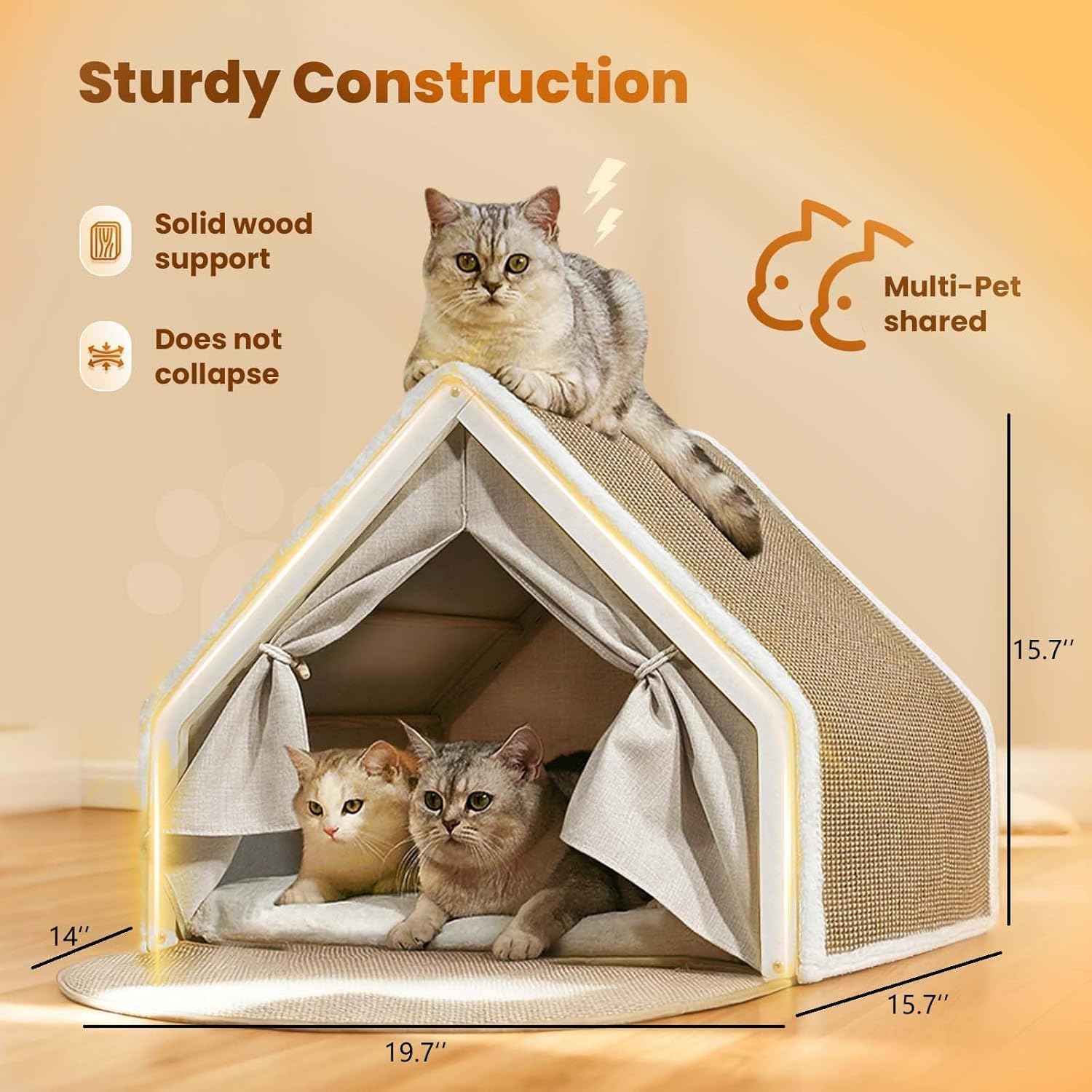 Thumbnail 4 de Katzenzelt Sisal Kratzhaus 50 cm