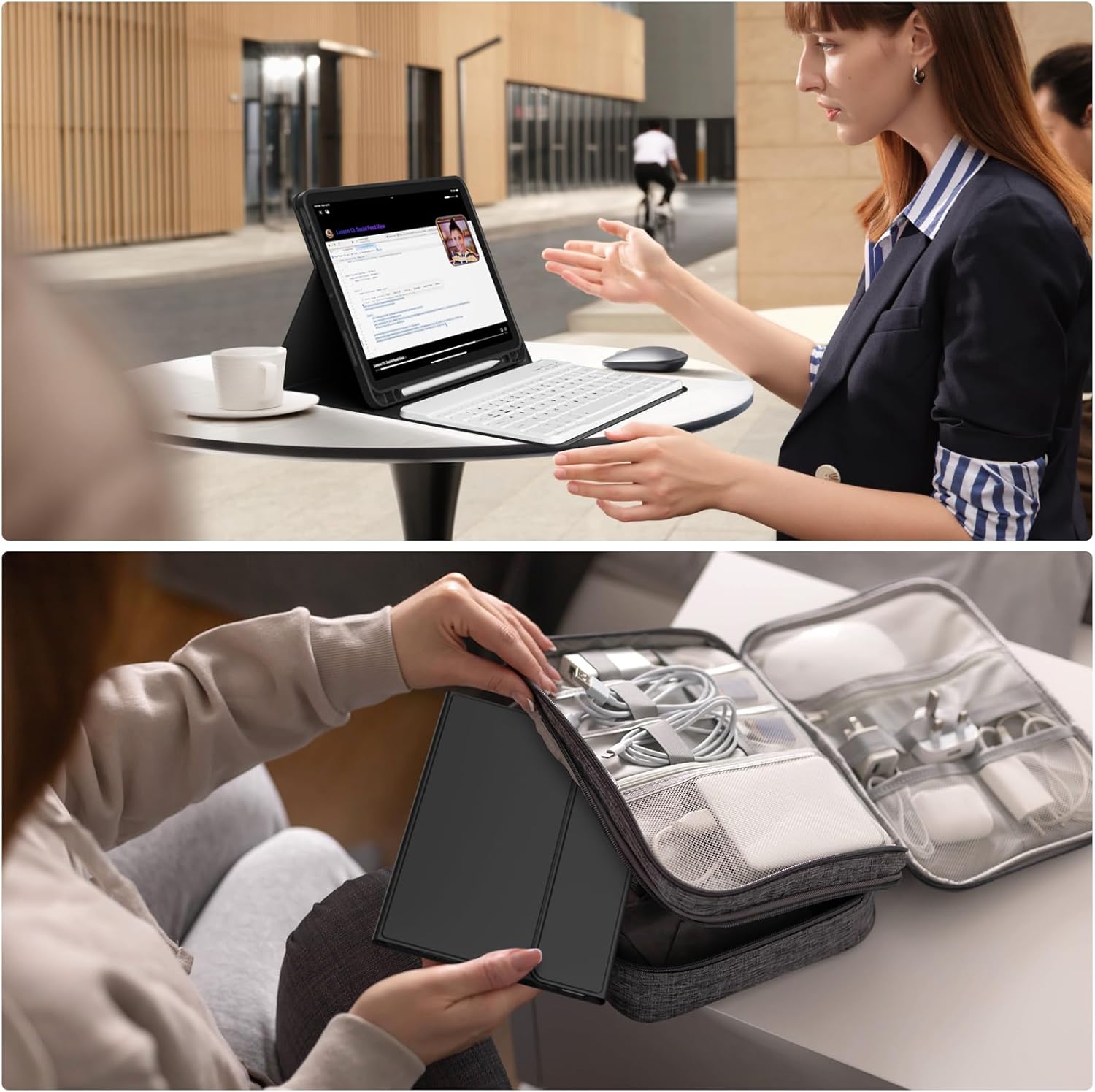 Thumbnail 6 de KVTVOU Magnetic Removable Keyboard Case for iPad A16 (2025 11th Gen) & iPad 10th Gen (2022) – Black