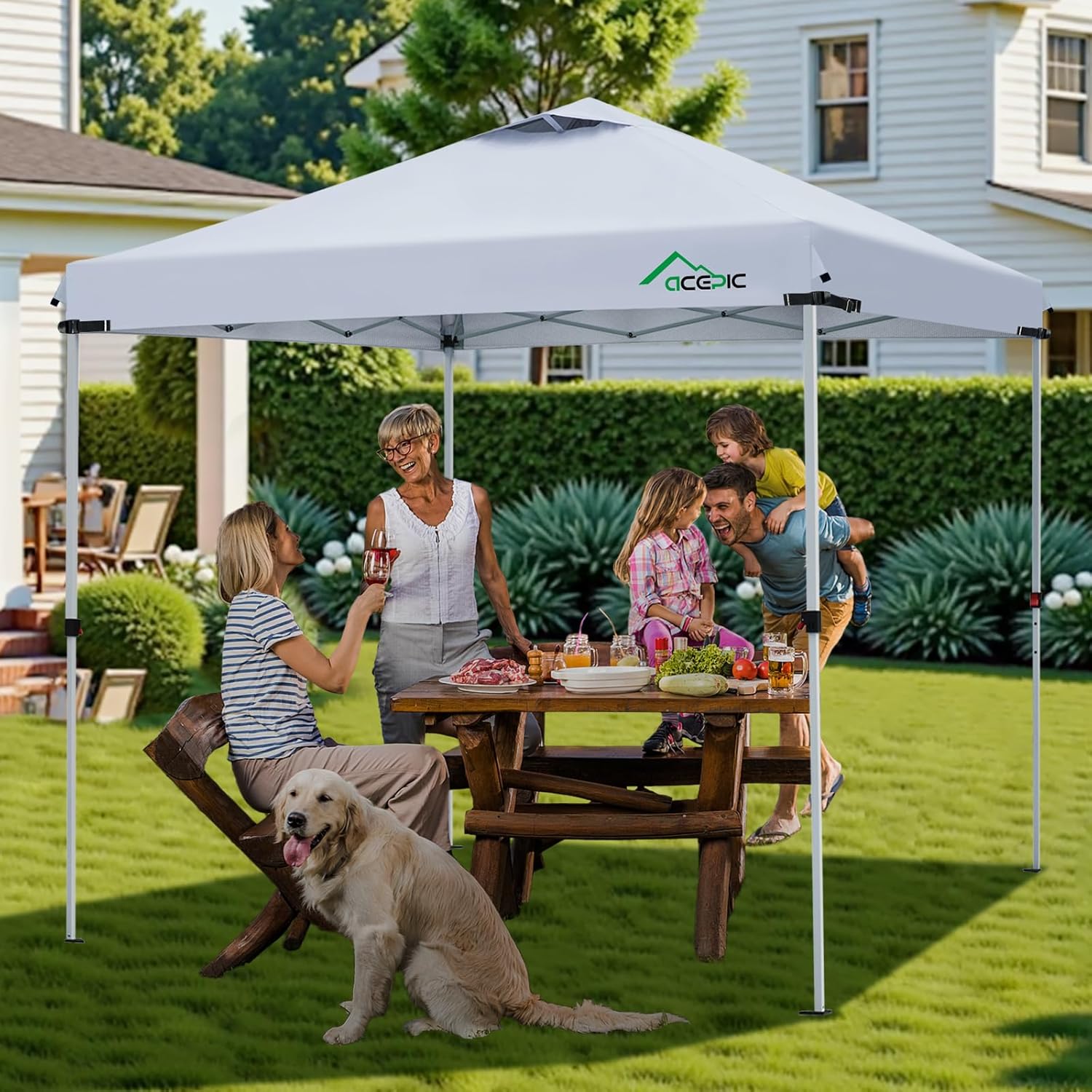 Detalle de Acepic AC-CT-10x10 Canopy Replacement Top, White, Vented and Waterproof