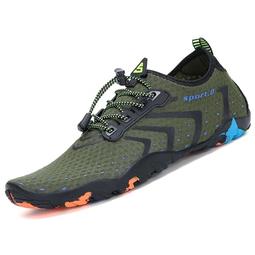 Detalle de SAGUARO Badeschuhe Aquaschuhe Strandschuhe Surfschuhe Neu-Grün, 44 EU