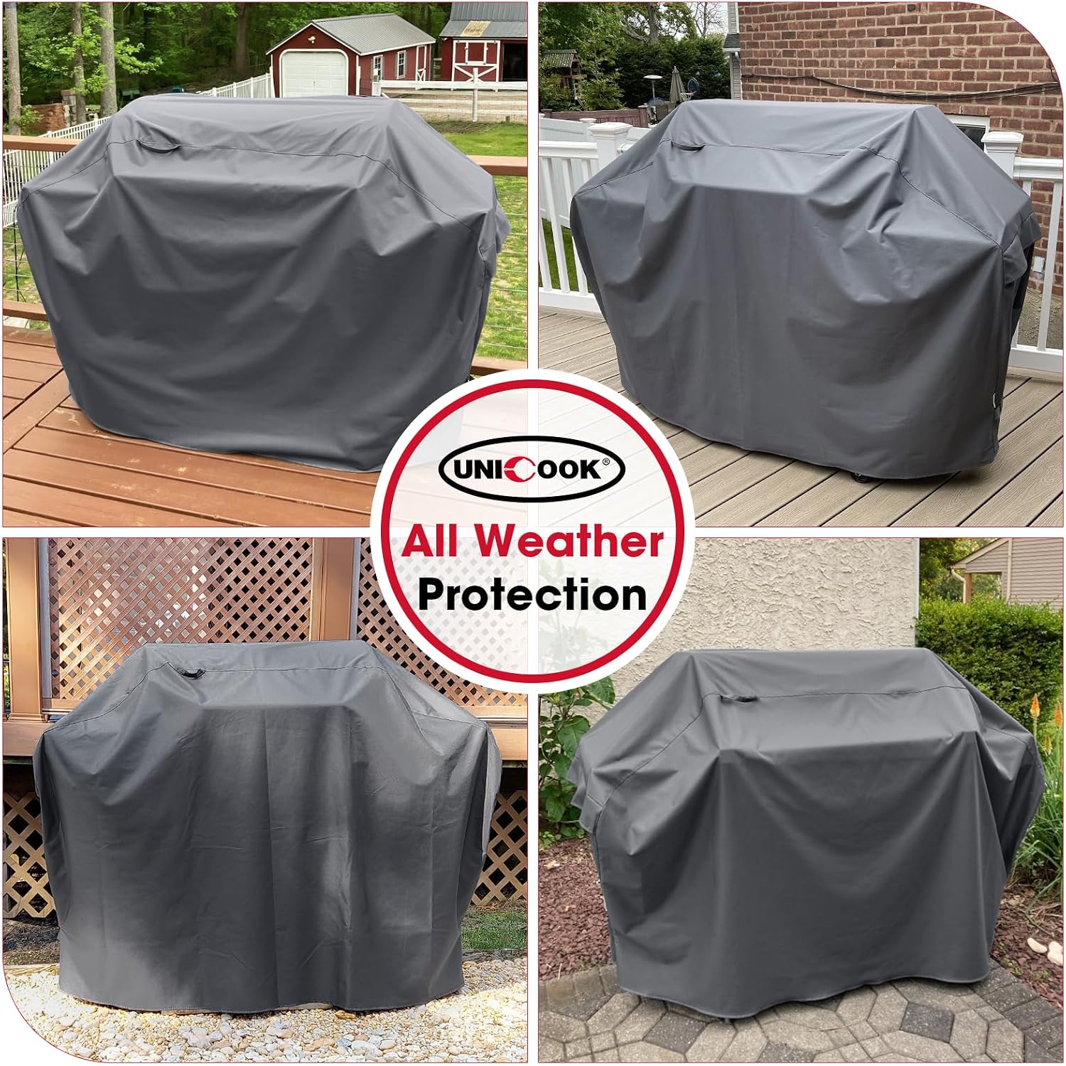 Thumbnail 5 de Unicook BBQ Grill Cover, 60-Inch