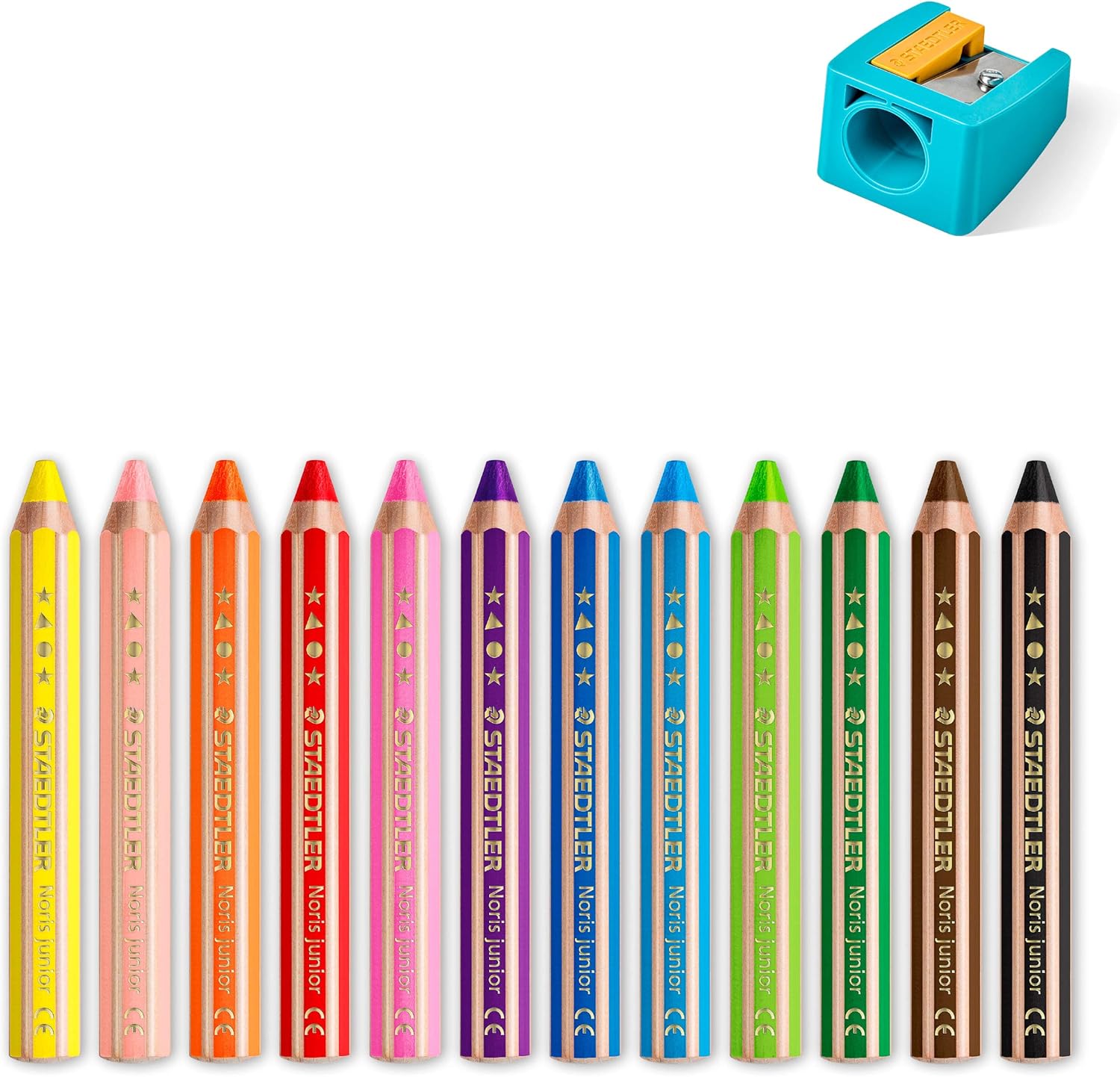 Thumbnail 5 de STAEDTLER Noris junior 3in1 Buntstift (Bunt-, Wachsmal- und Aquarellstift) – 12 Farben im Kartonetui