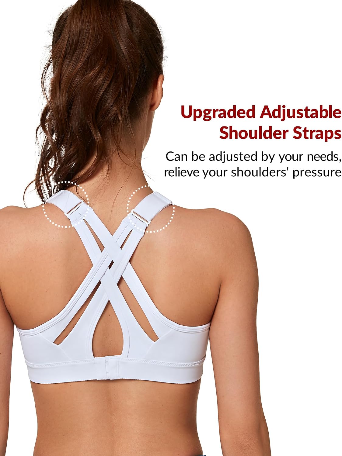 Detalle de Yvette Women's High Impact Sports Bra for Running: Ultimate Support Without Oppression