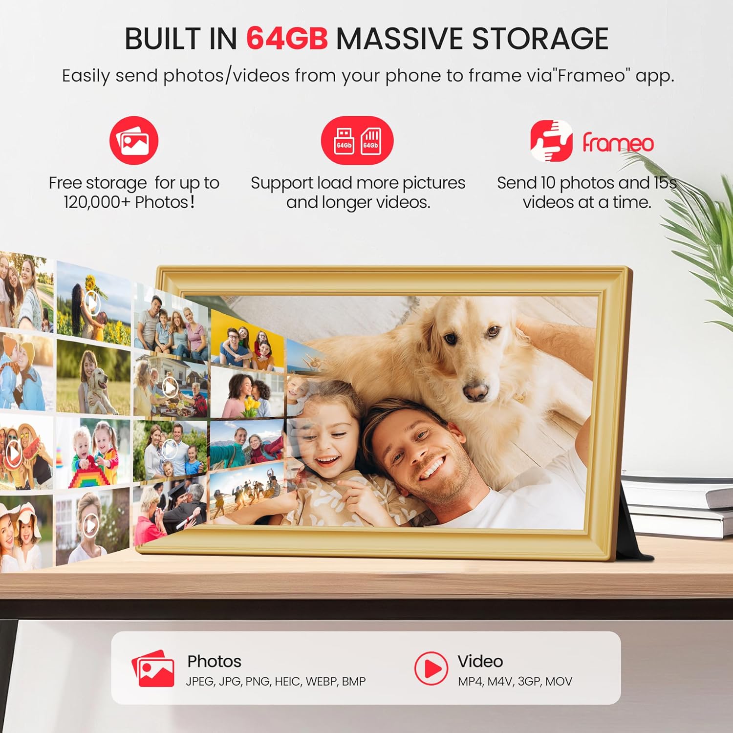 Thumbnail 3 de 64GB FRAMEO 15.6 Zoll Digitaler Bilderrahmen