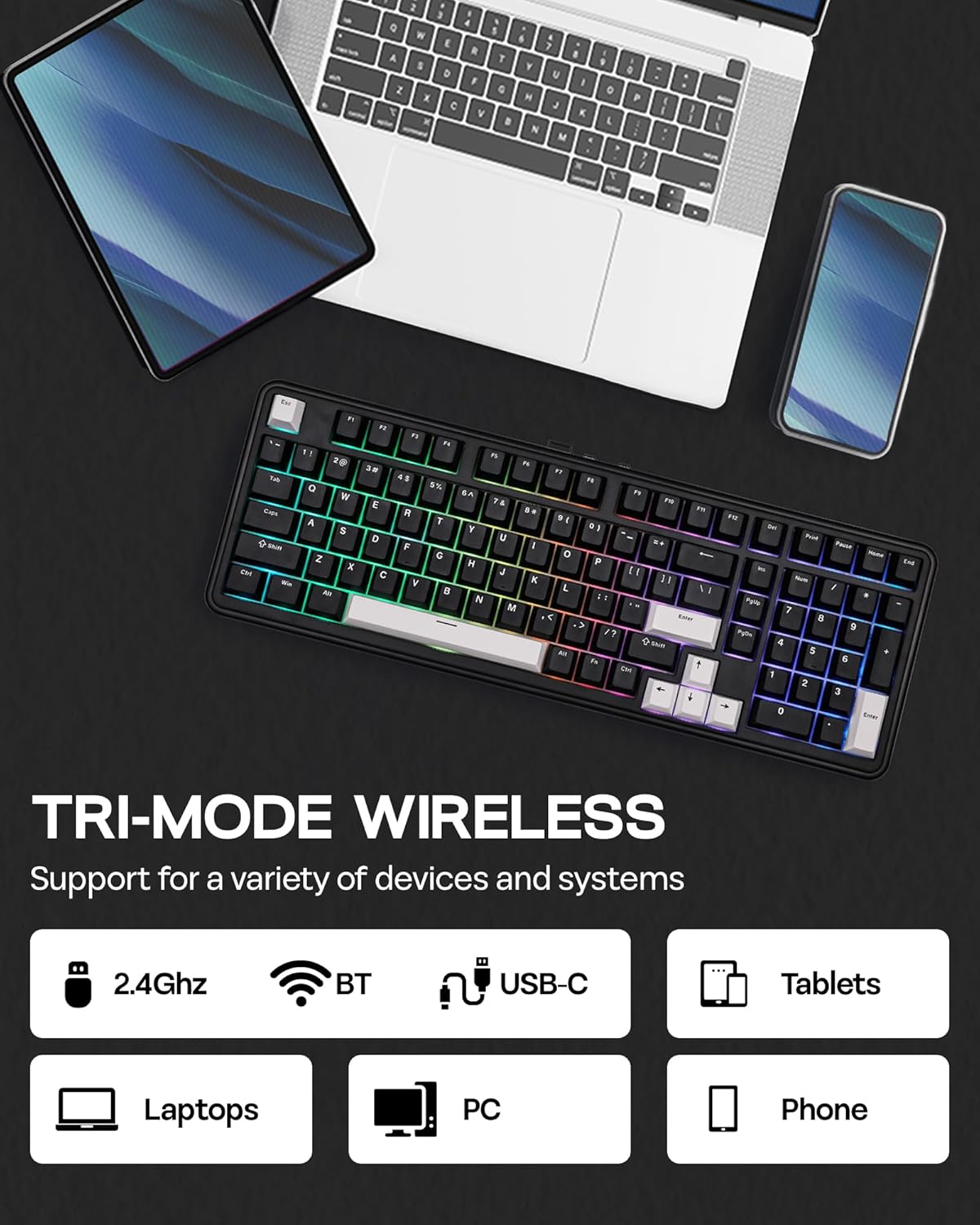 Detalle 2 de EPOMAKER TH99 8000mAh Wireless Keyboard ⌨