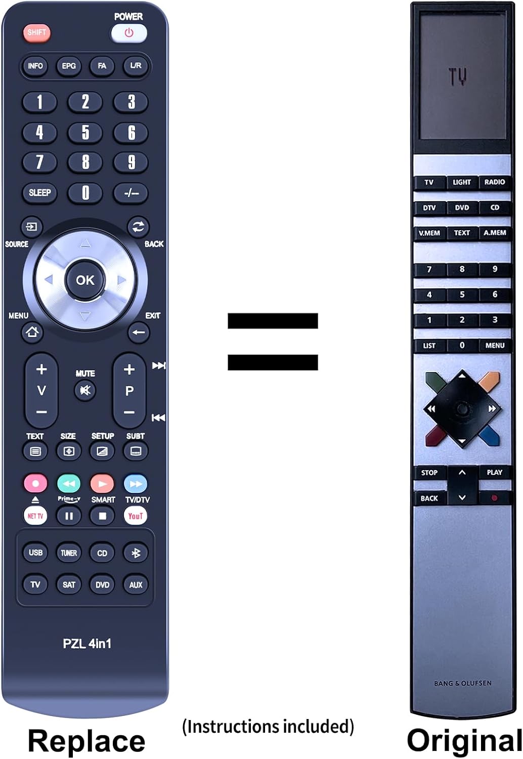 Thumbnail 1 de TCNOUMT replacement remote for Bang & Olufsen Beovision MX TVs (MX4000/MX4002/MX6000/MX7000)