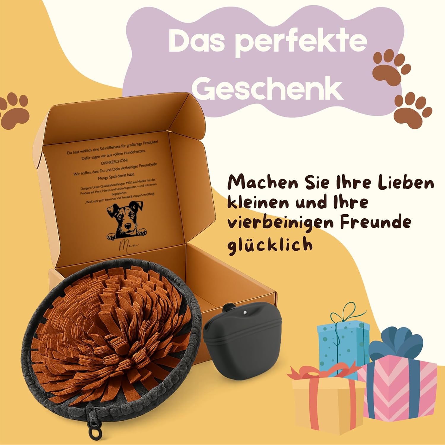 Thumbnail 6 de Schnüffelteppich Hund – 2-in-1 Set mit Leckerli-Beutel, rutschfest & waschbar