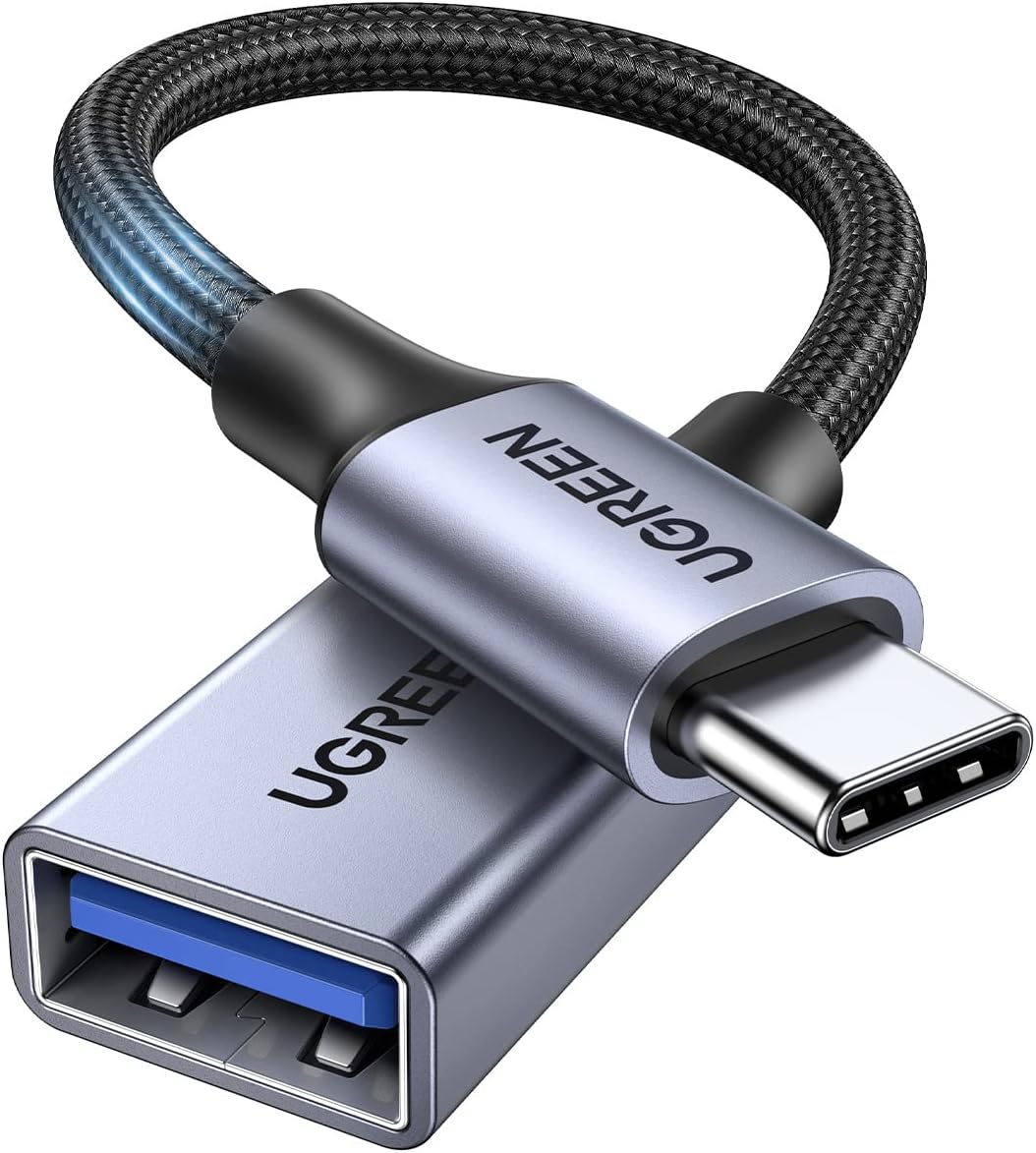 Detalle de UGREEN Cavo OTG Type-C maschio a USB 3.0 femmina 5 Gbps in nylon intrecciato (compatibile con iPhone, iPad, MacBook e Galaxy)