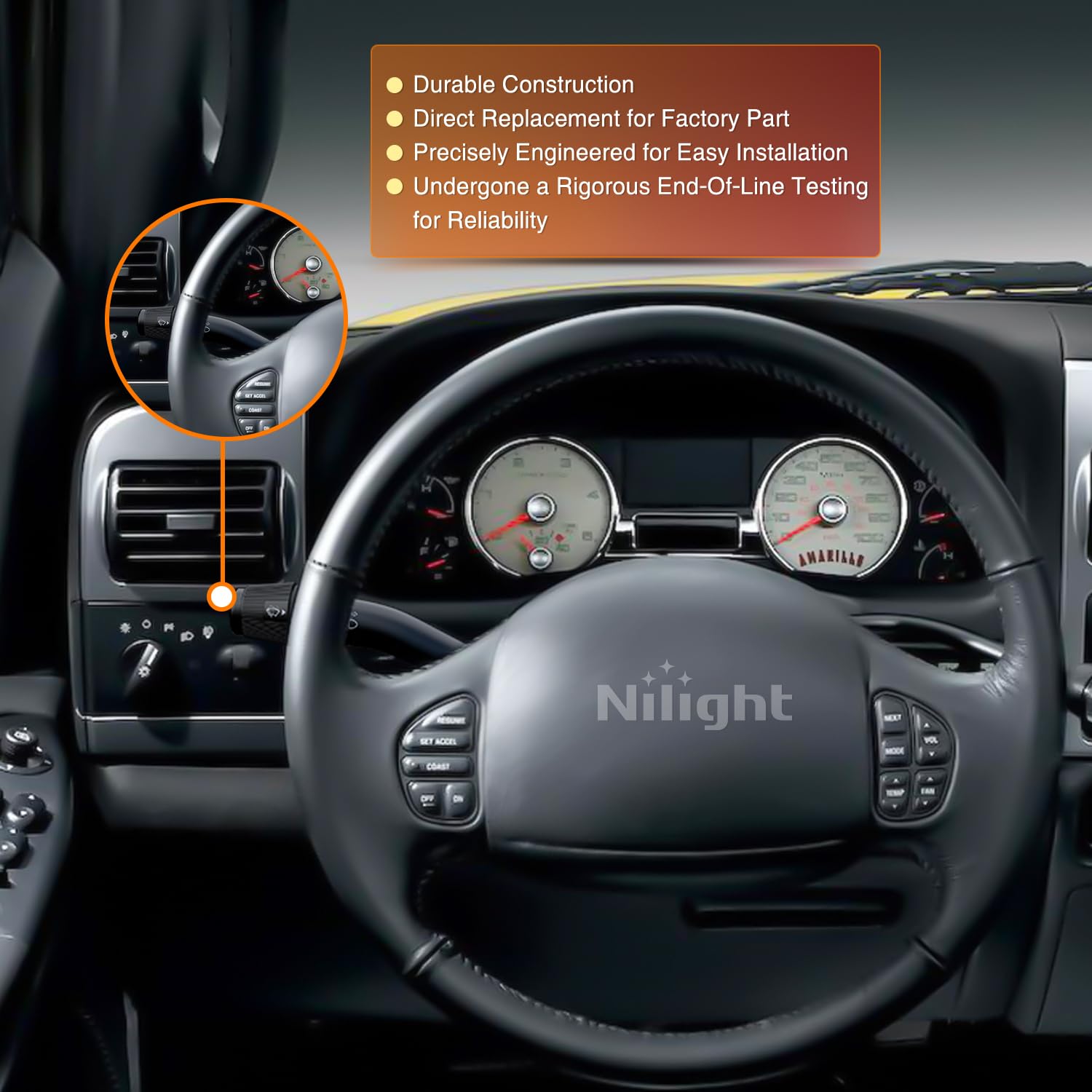 Detalle de Nilight Turn Signal Switch (OE Replacement) for 1992-1997 Ford Trucks & Aerostar