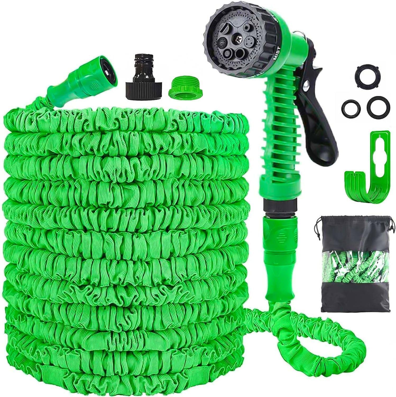 Detalle de Expandable Garden Hose Pipe 15m (50ft) with 7-Function Spray Gun