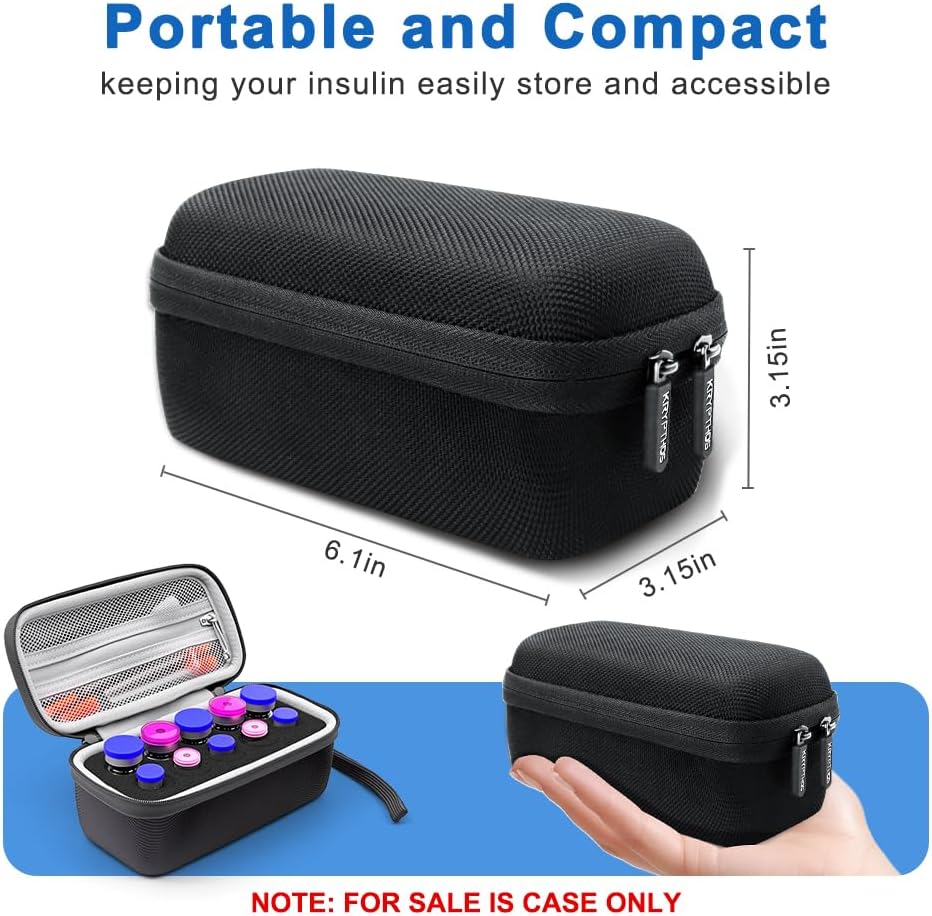 Detalle de Krypthos 10 Slots Insulin Vial Protector Case: Organized, Durable Home Storage for 1–10ml Vials