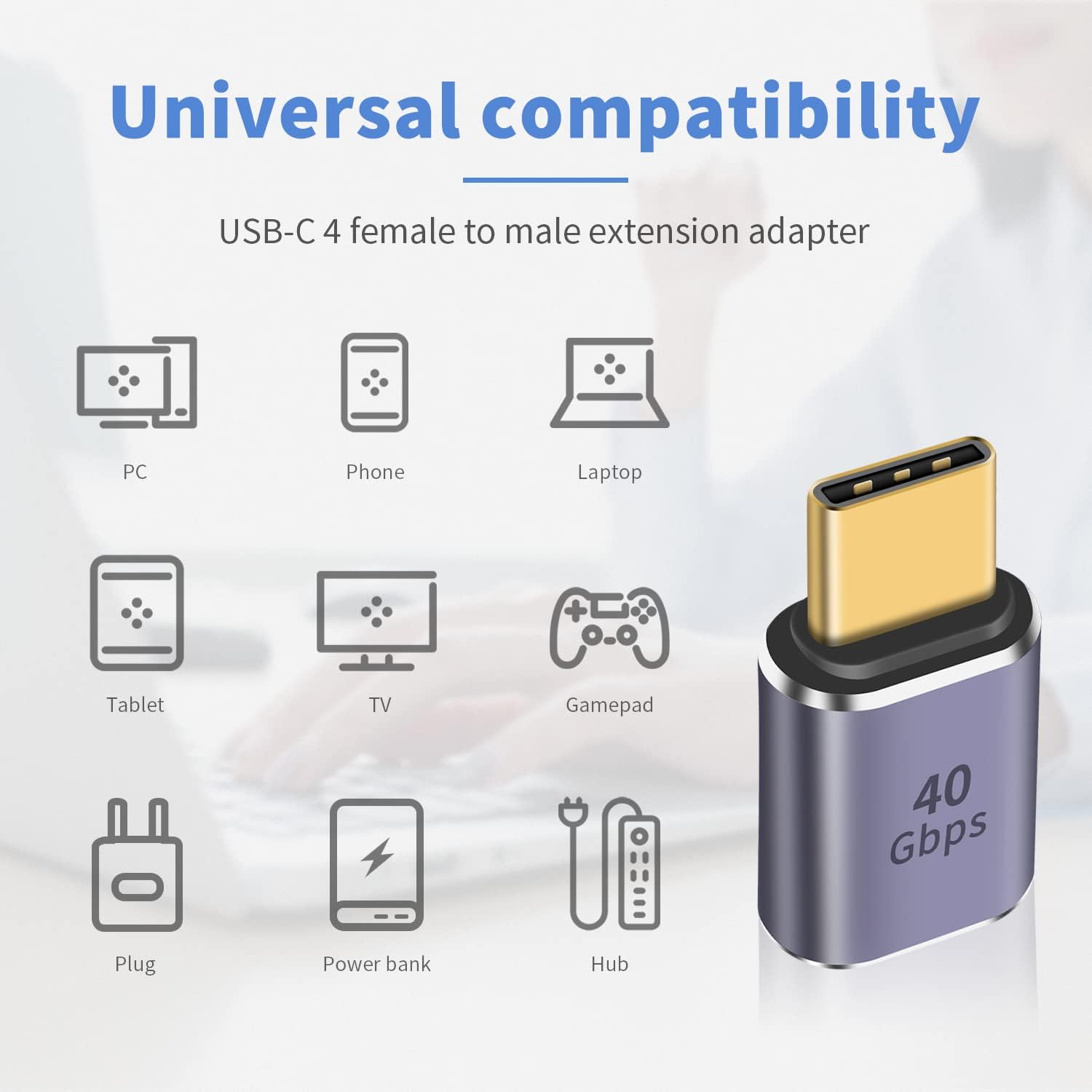 Detalle de Duttek USB‑Typ‑C Adapter 40 Gbit/s 🔌