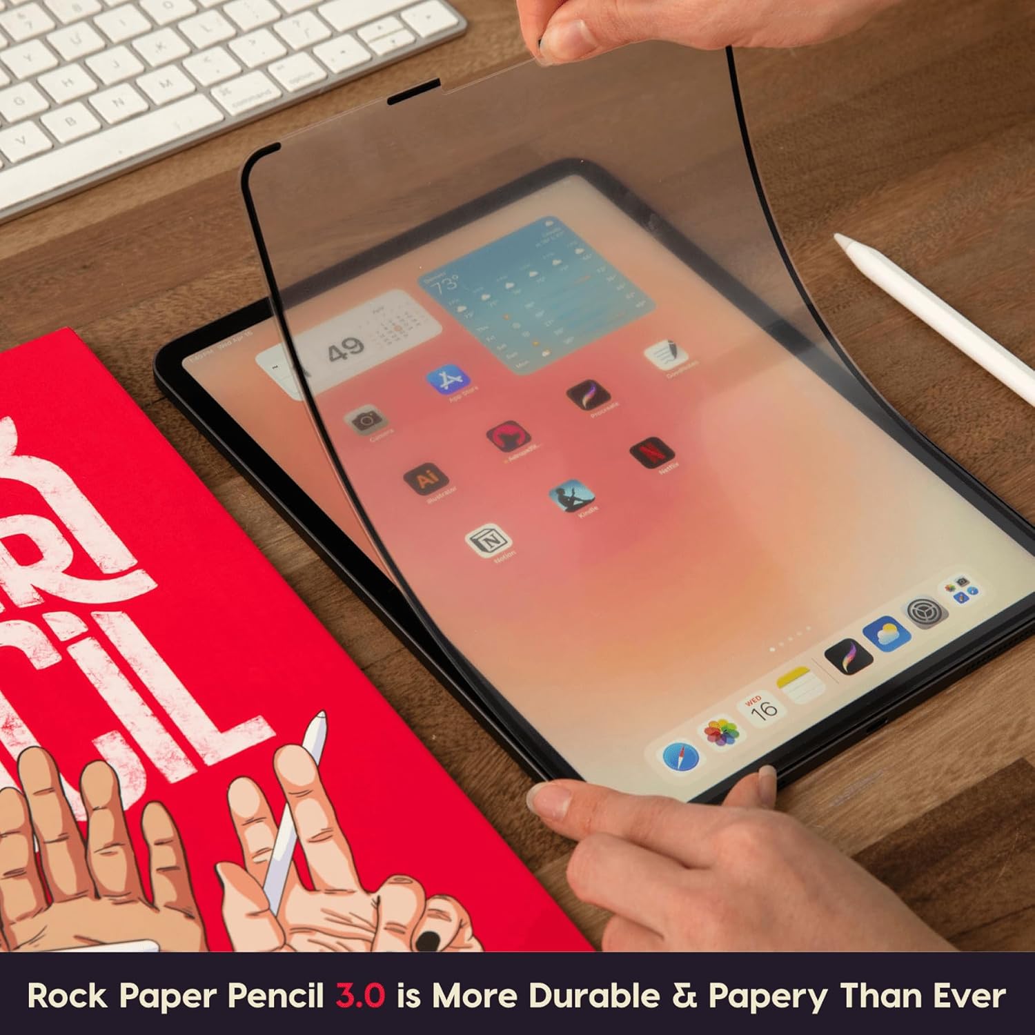 Detalle de Astropad Rock Paper Pencil v3.0 ペーパースクリーンプロテクター 11インチiPad Pro・10.9インチiPad Air対応