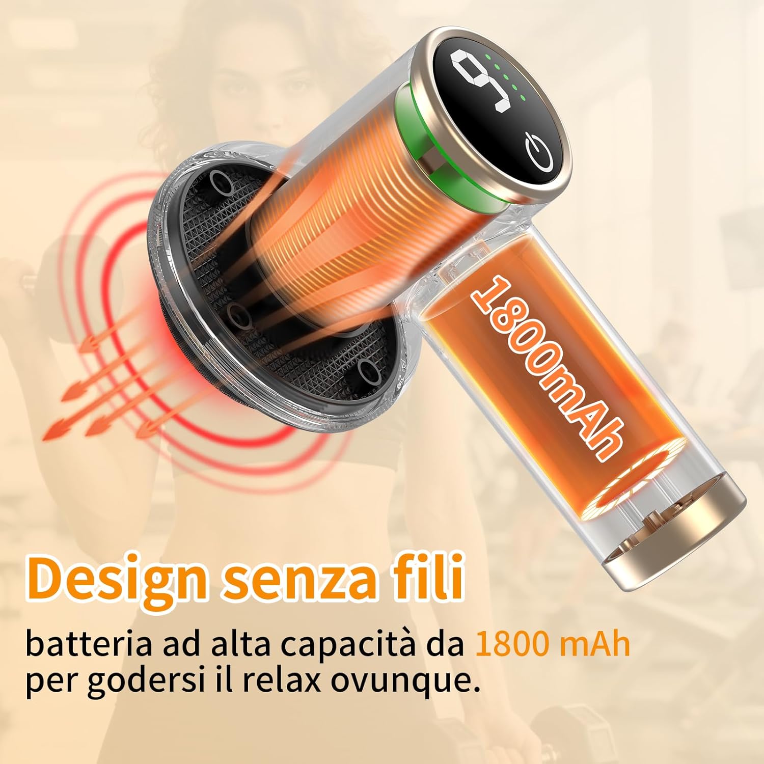 Detalle 2 de Massaggiatore anti cellulite senza fili 9 velocità