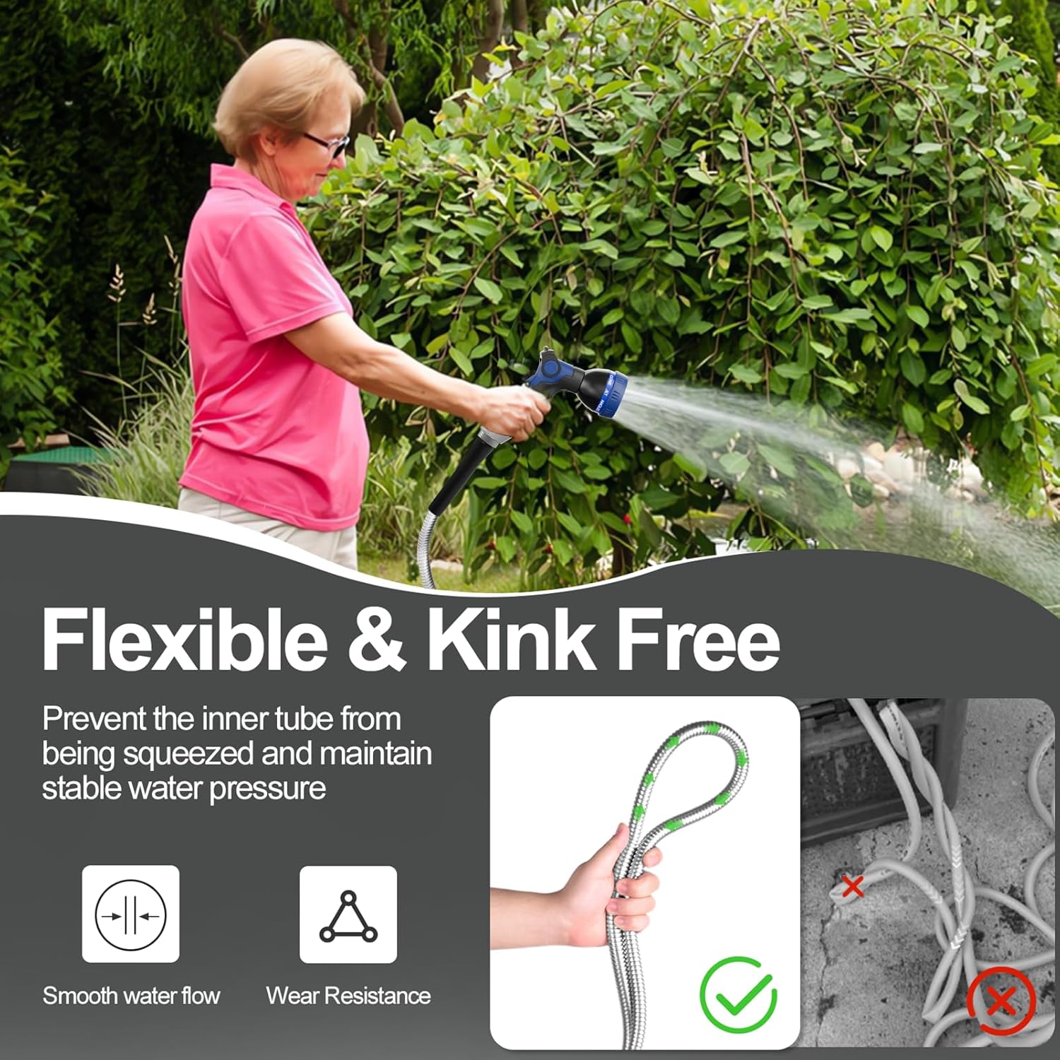 Thumbnail 3 de SPECILITE 50ft Stainless Steel Garden Hose