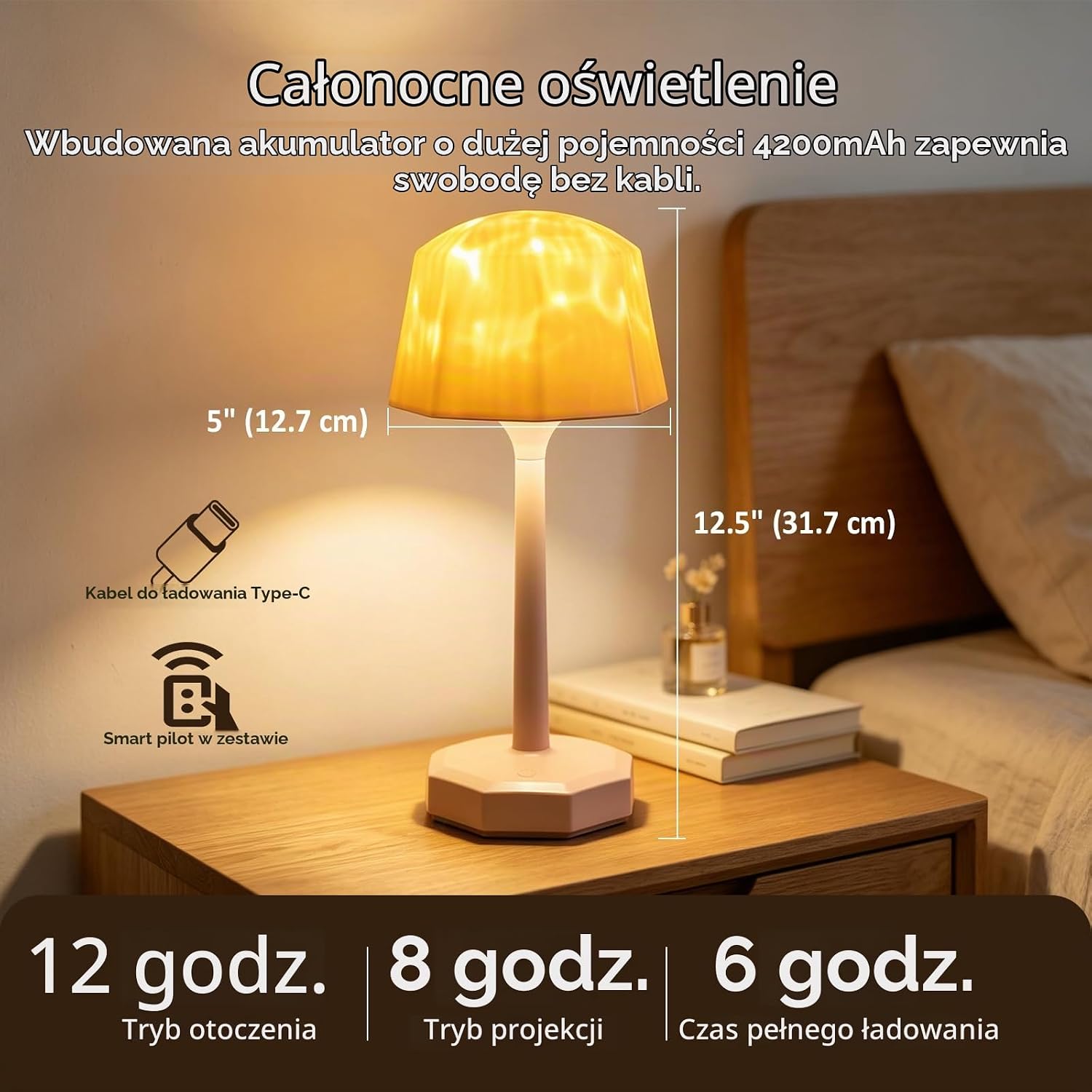 Detalle 2 de ZORVENIX Waterproof Shower Lamp – wodoodporna lampa LED, 16 kolorów i pilot